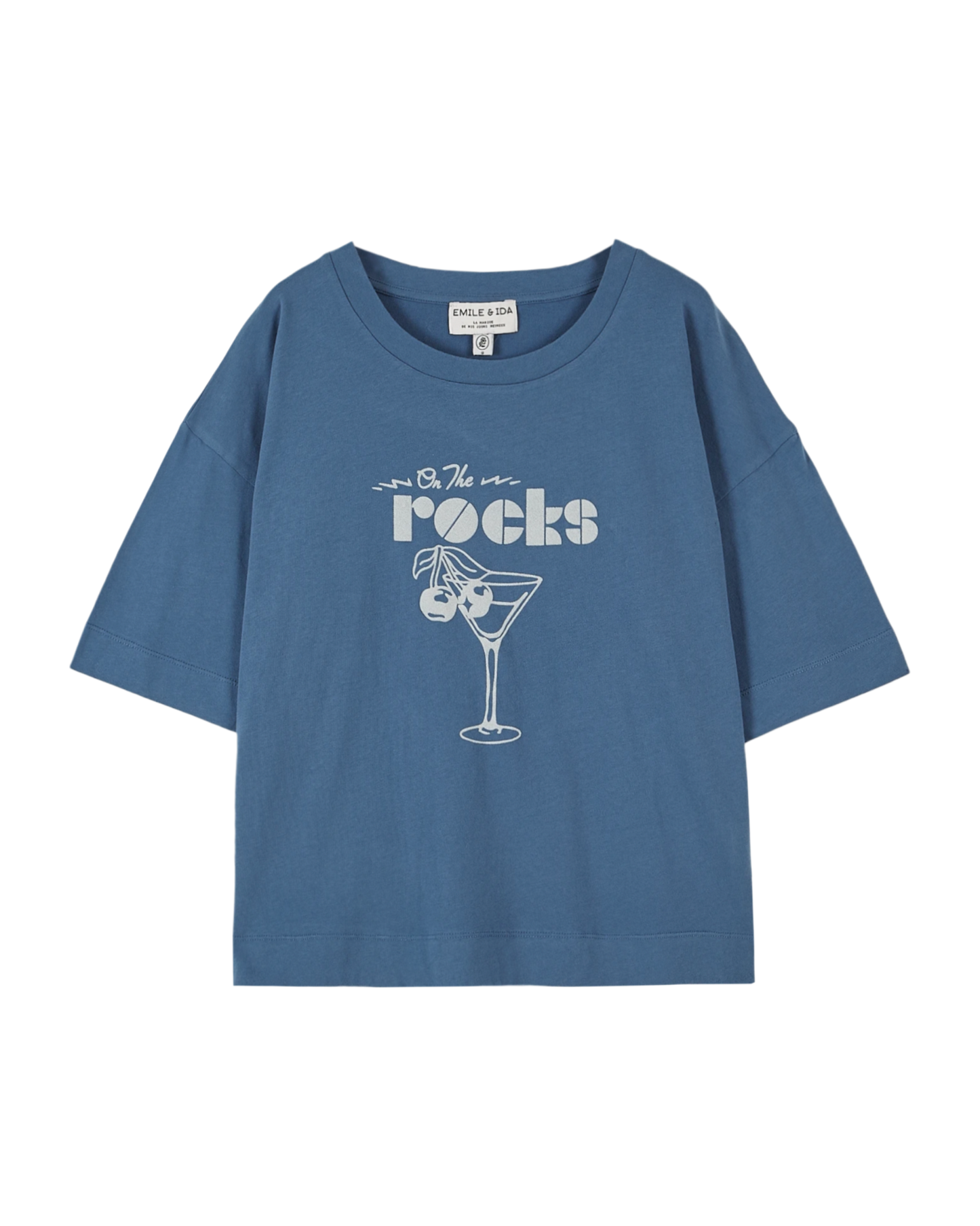 T-shirt On the Rocks coton bio bleu