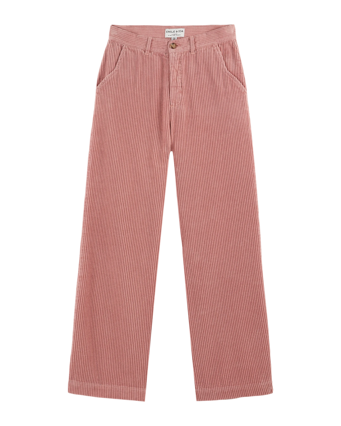 Pantalon wide velours blush