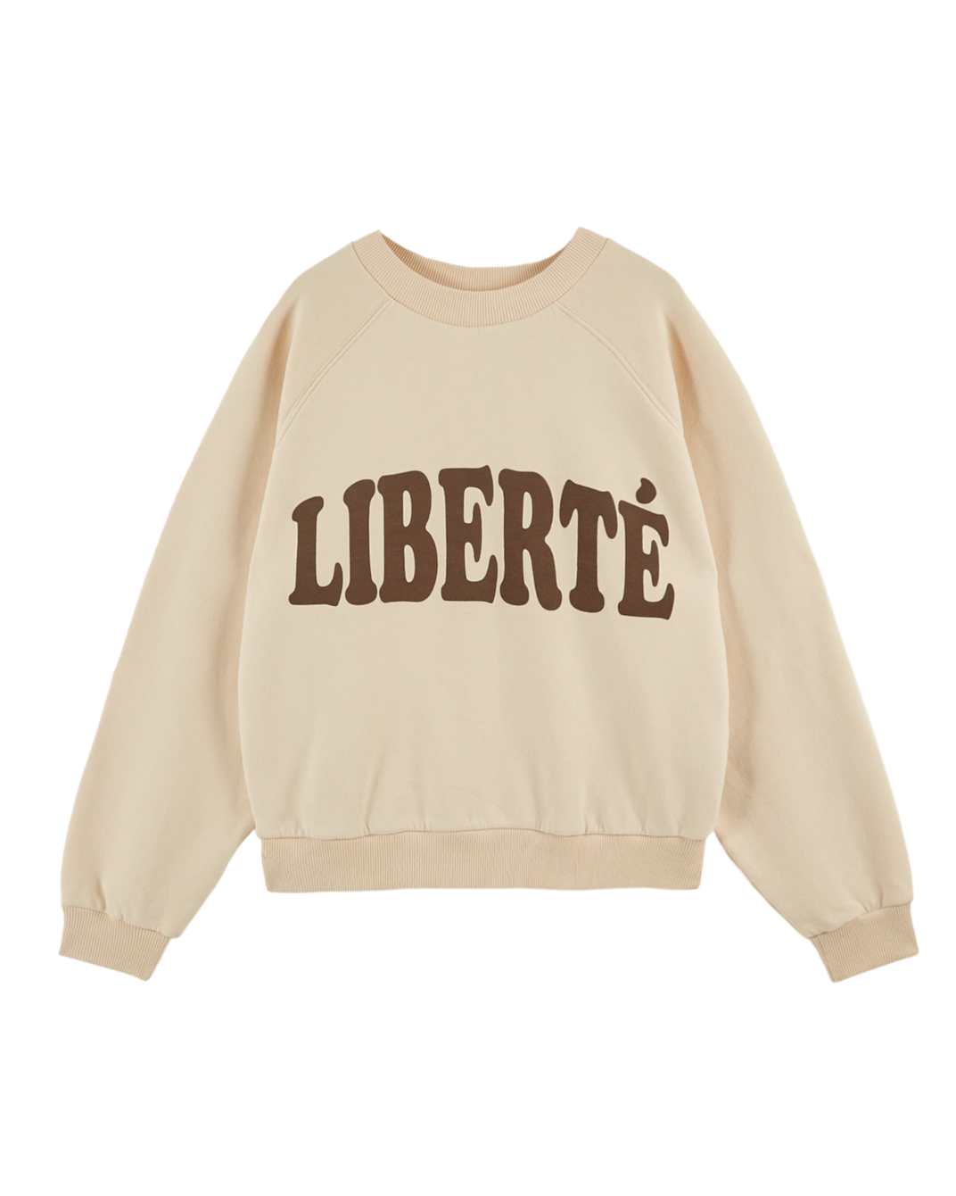 Sweat Liberté coton bio femme crème