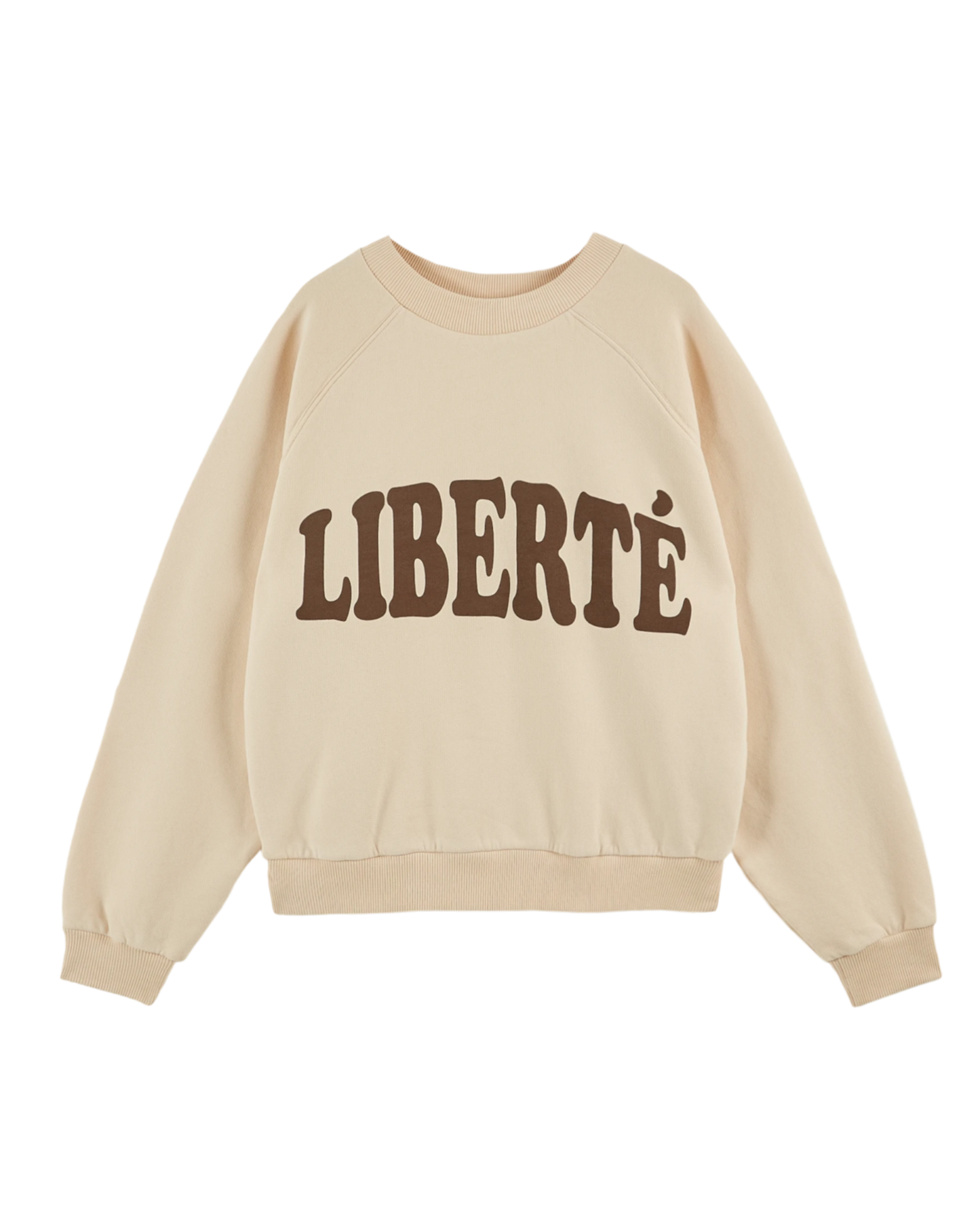 Sweat Liberté coton bio femme crème