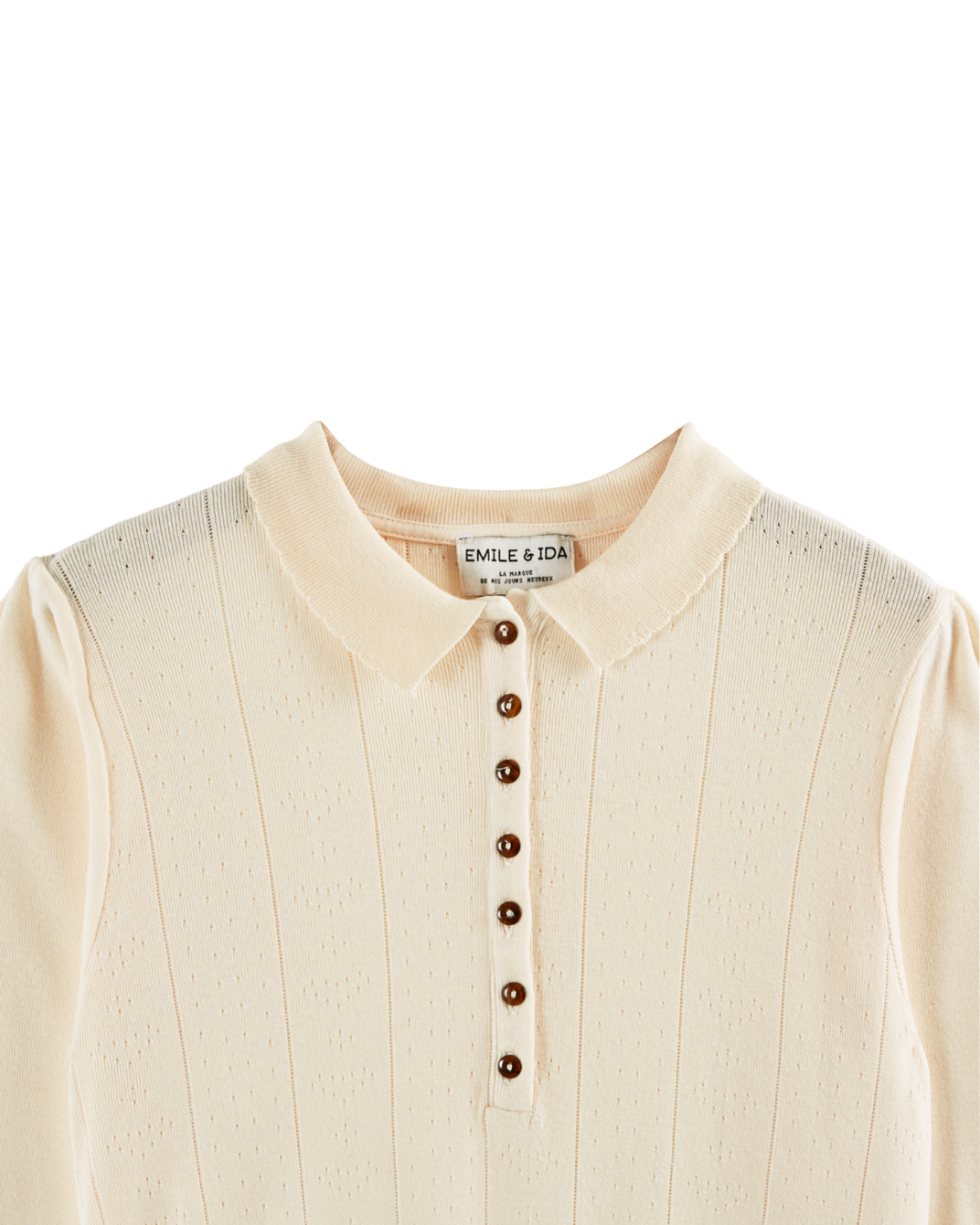 Polo coton modal crème