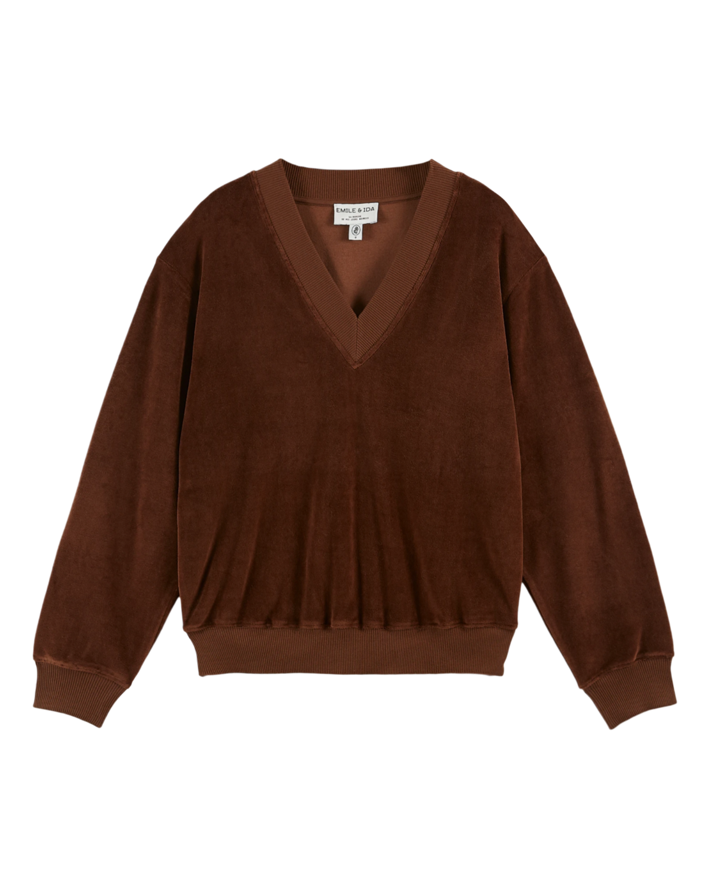 Sweat velours cacao