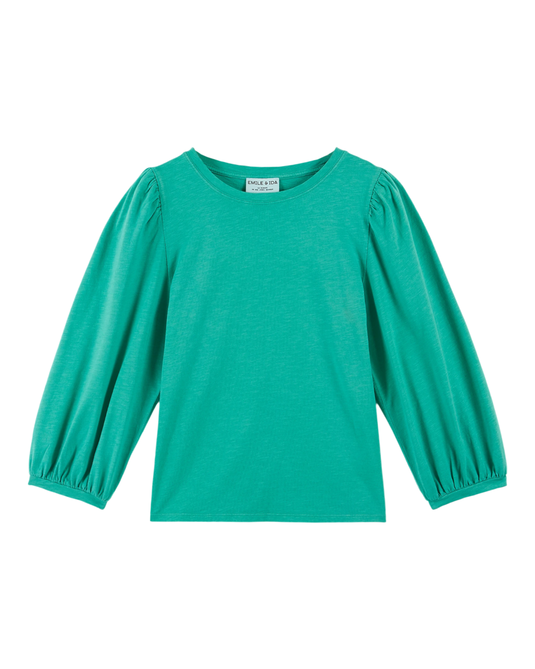 T-shirt manches ballons coton bio menthol