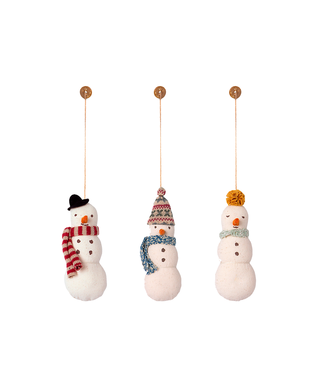 Décorations Noël trois bonhommes de neige - Maileg