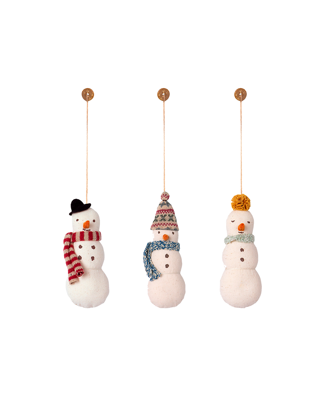 Décorations Noel trois bonhommes de neige - maileg