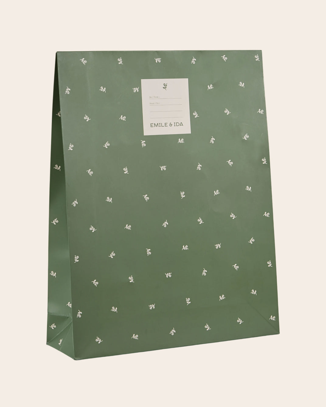 Pochette cadeau - Jonquille vert