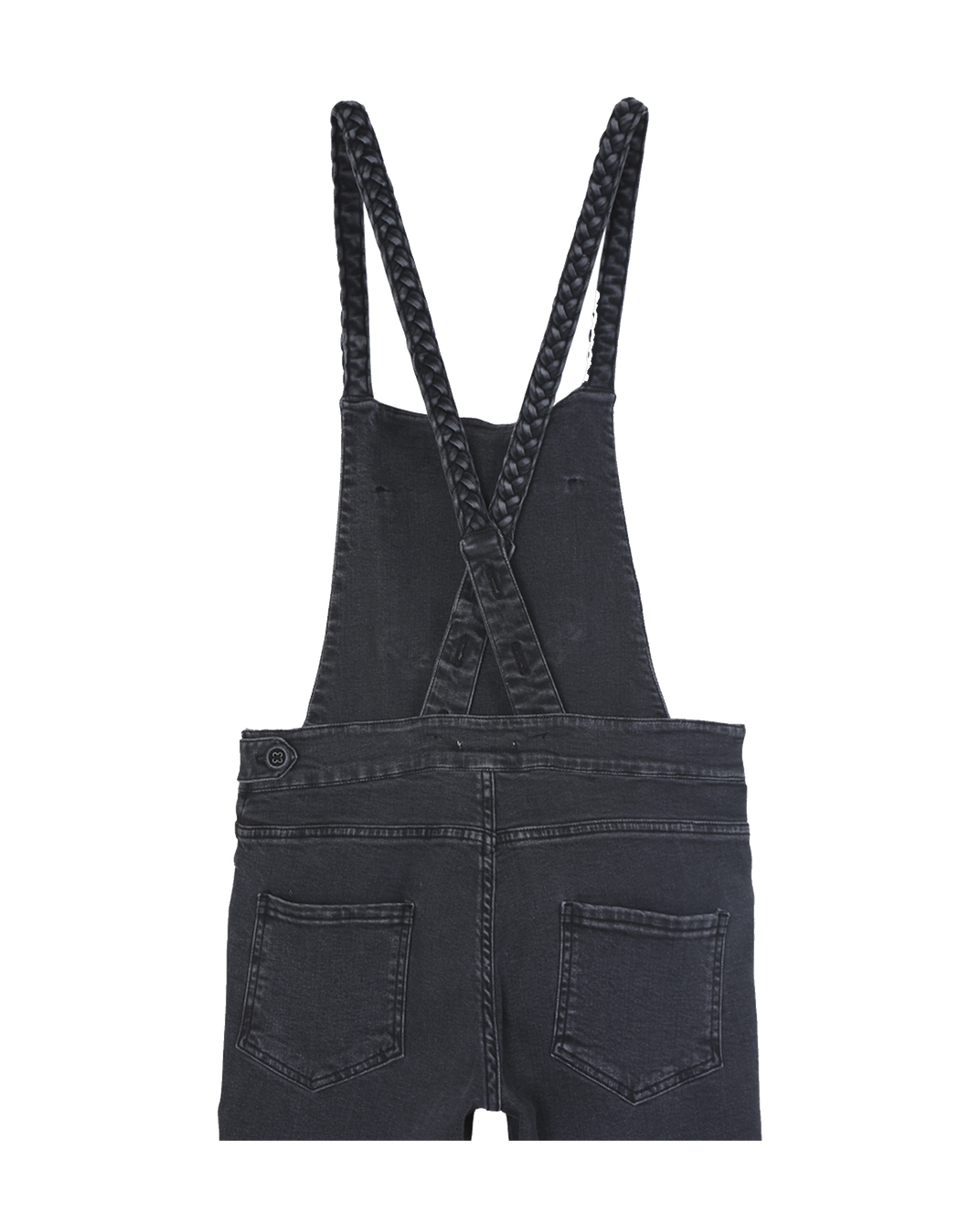Salopette - Dos croisé tresses gris foncé