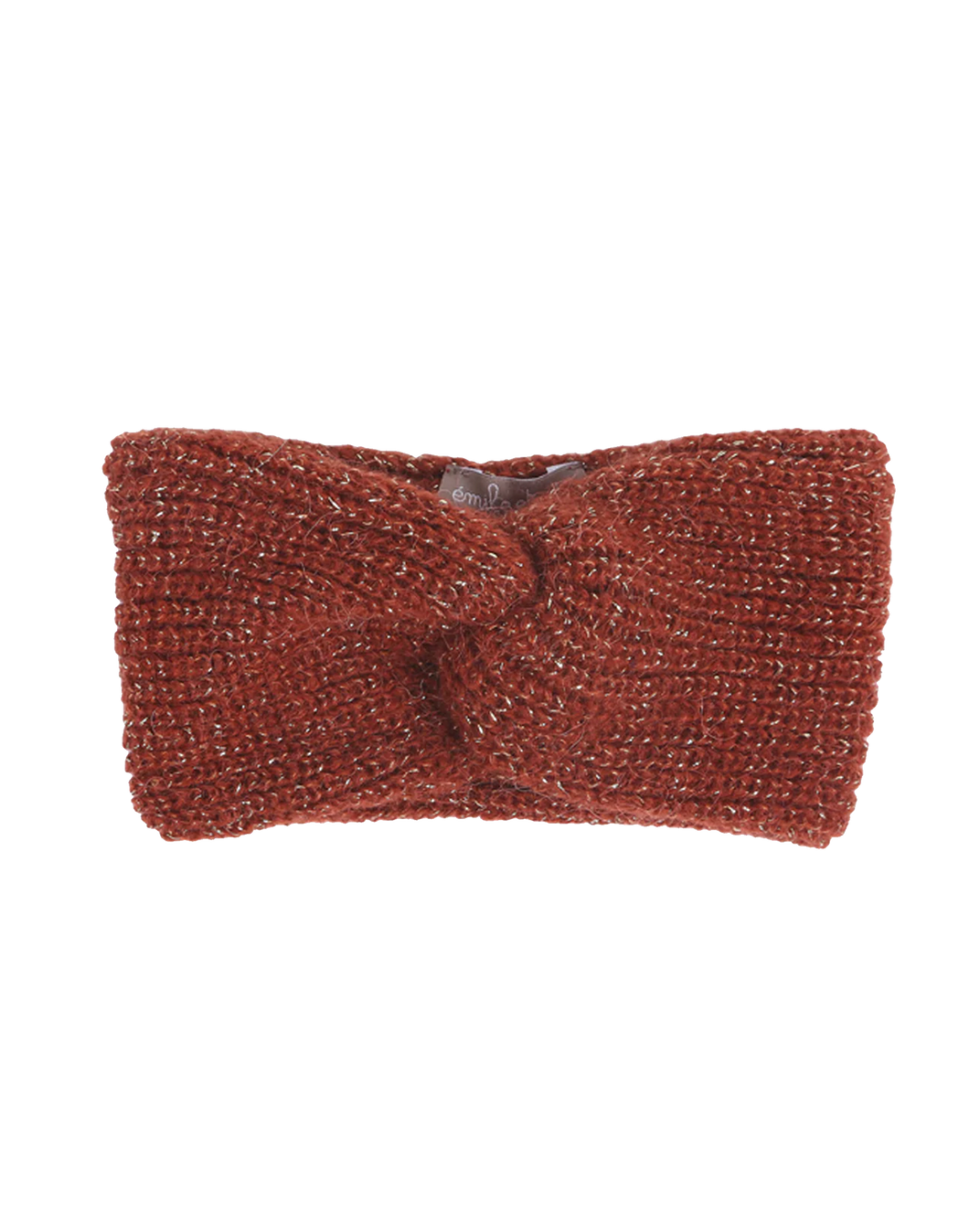 Bandeau alpaga lurex rouille