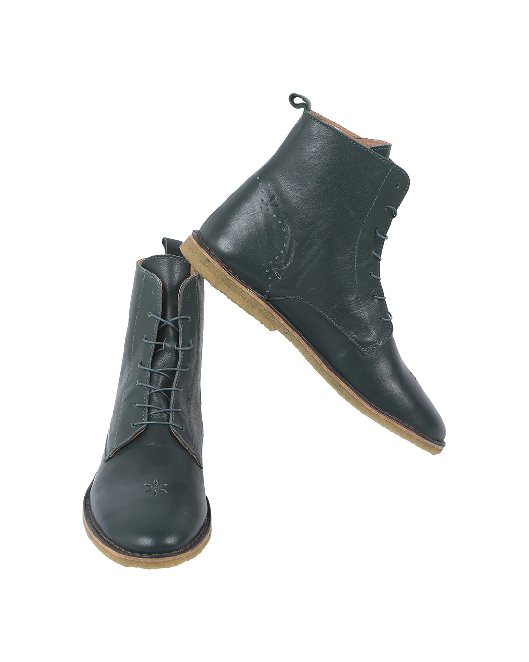 boots à lacets cuir forêt