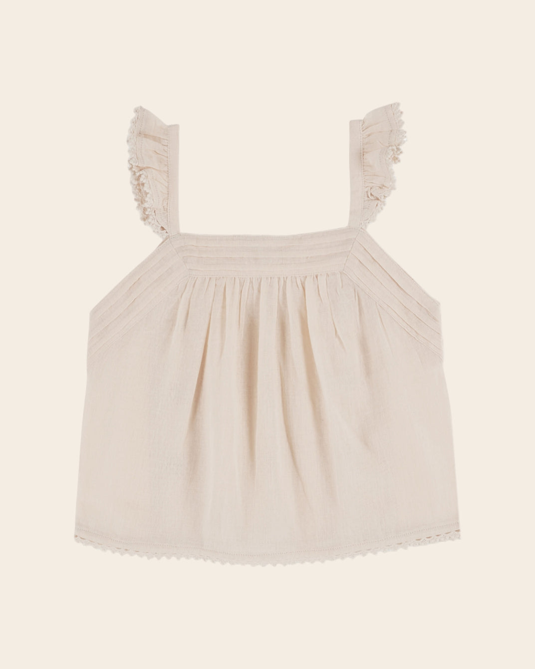 Top - Dentelle brodé crème