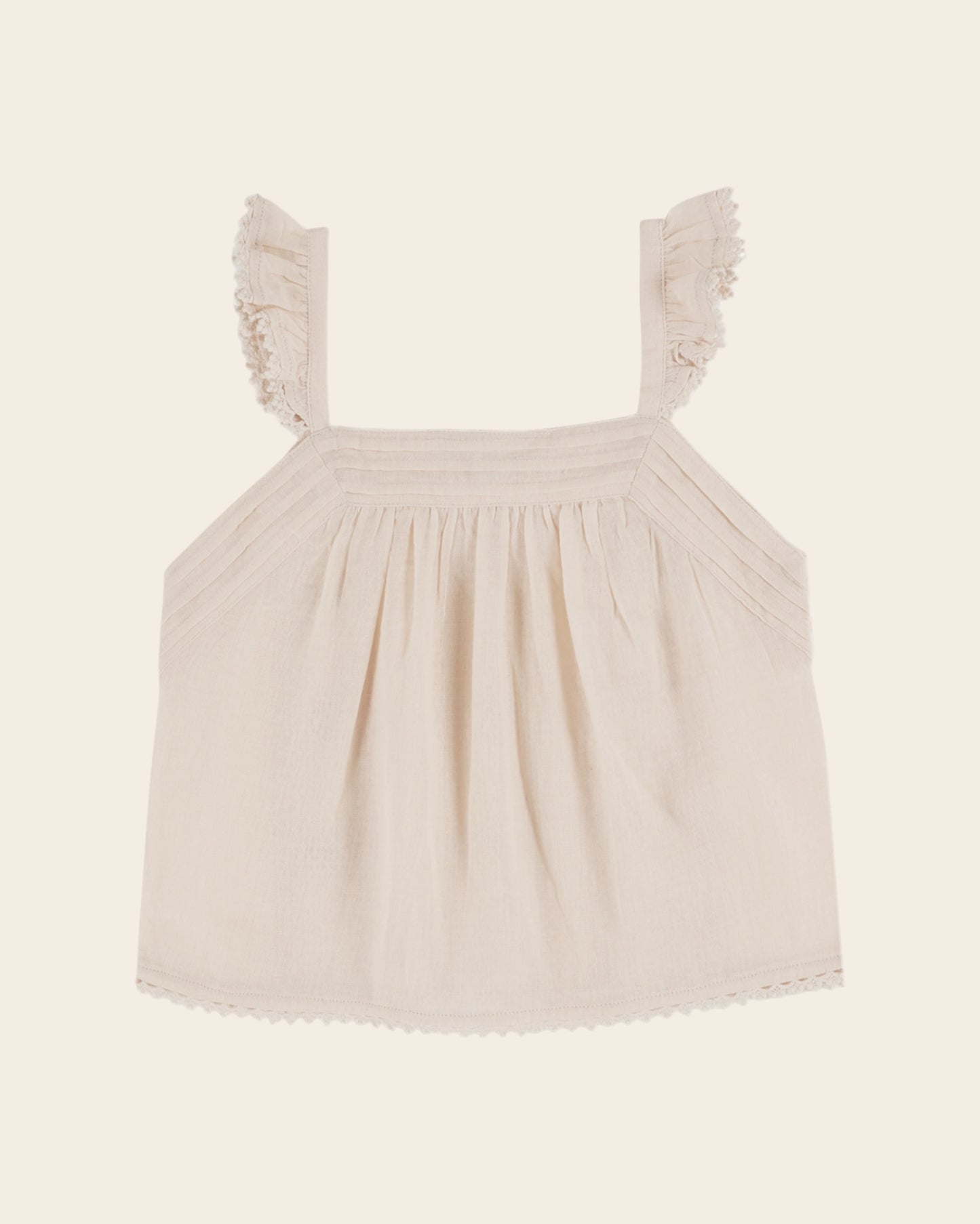 Top - Dentelle brodé crème