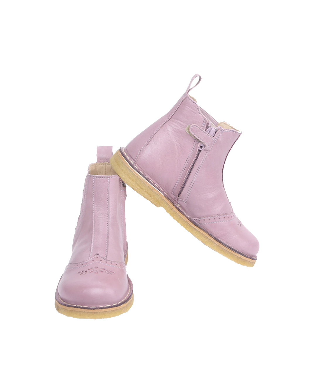 Boots en cuir violet