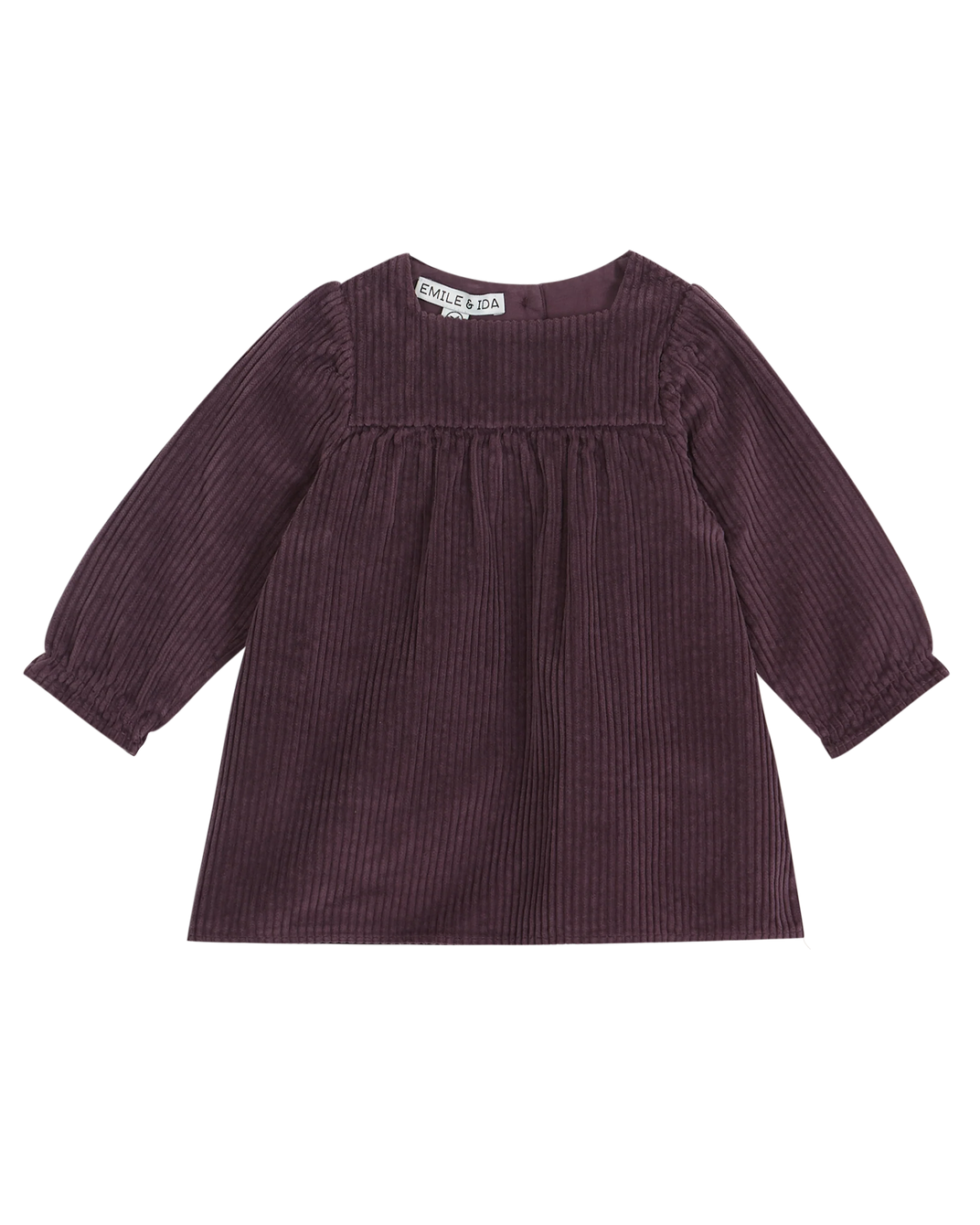 Robe velours aubergine
