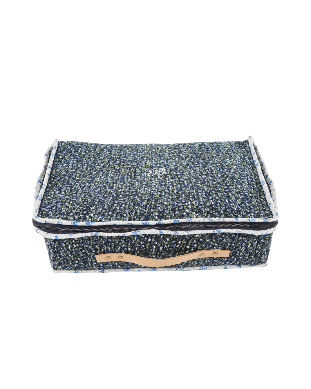 Valise matelassée jardin bleu