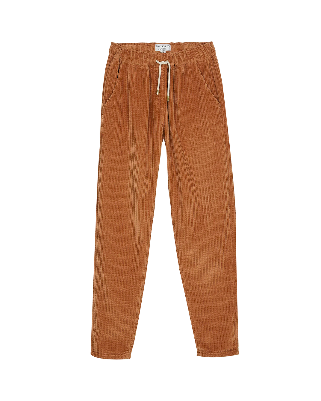 Pantalon velours de coton noix