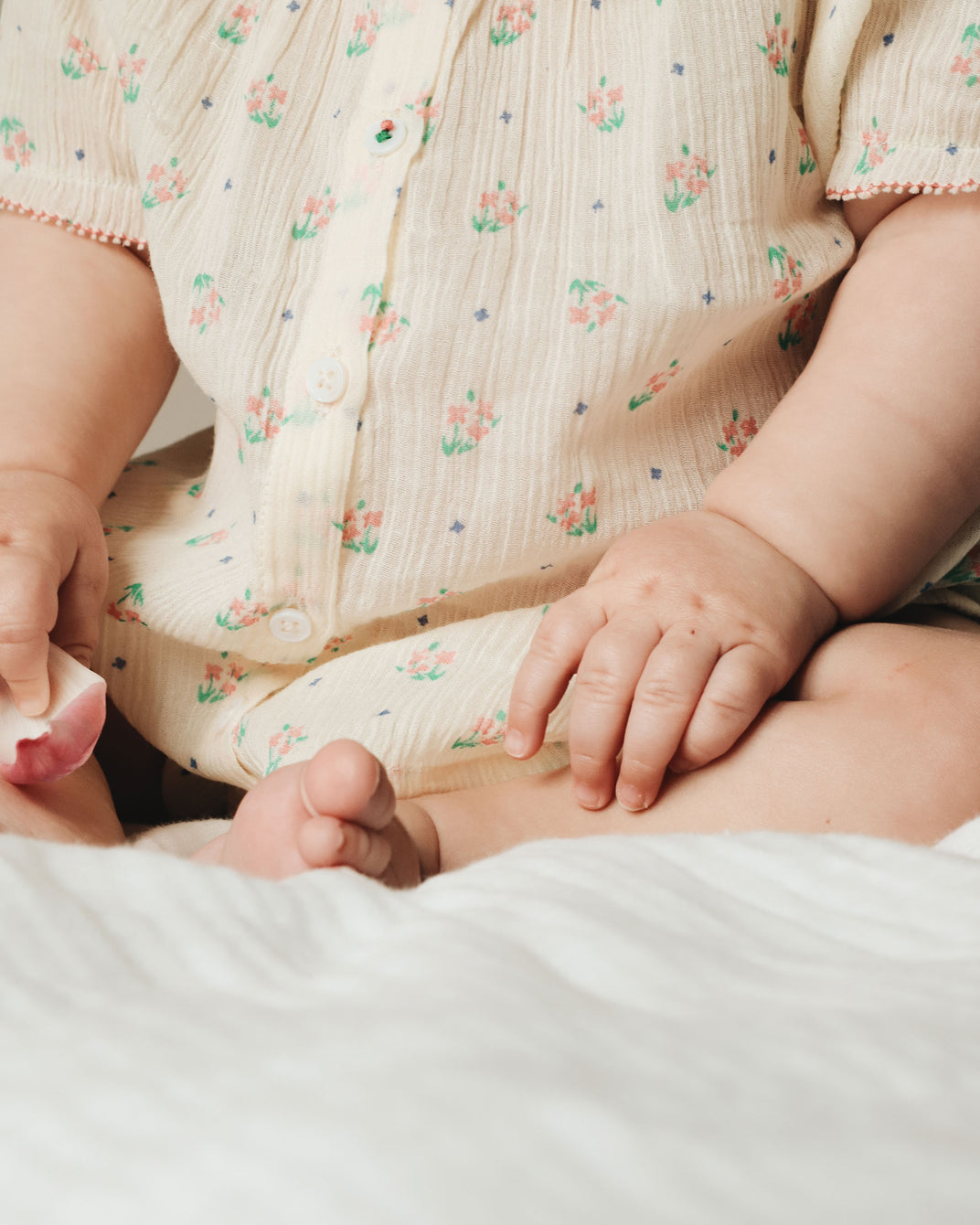 Blouse - crépon de coton écru cueillette