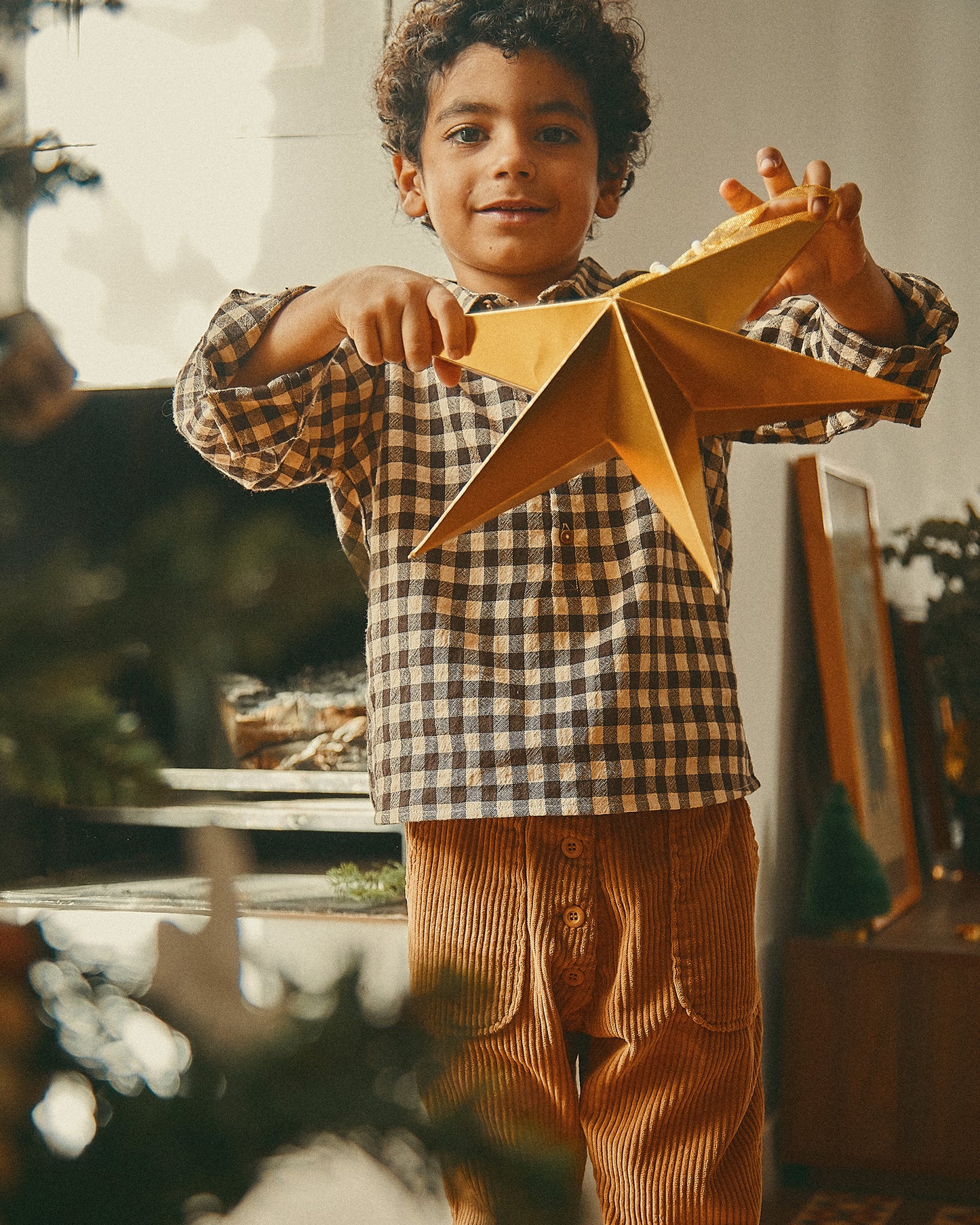 Pantalon velours à grosses côtes noix
