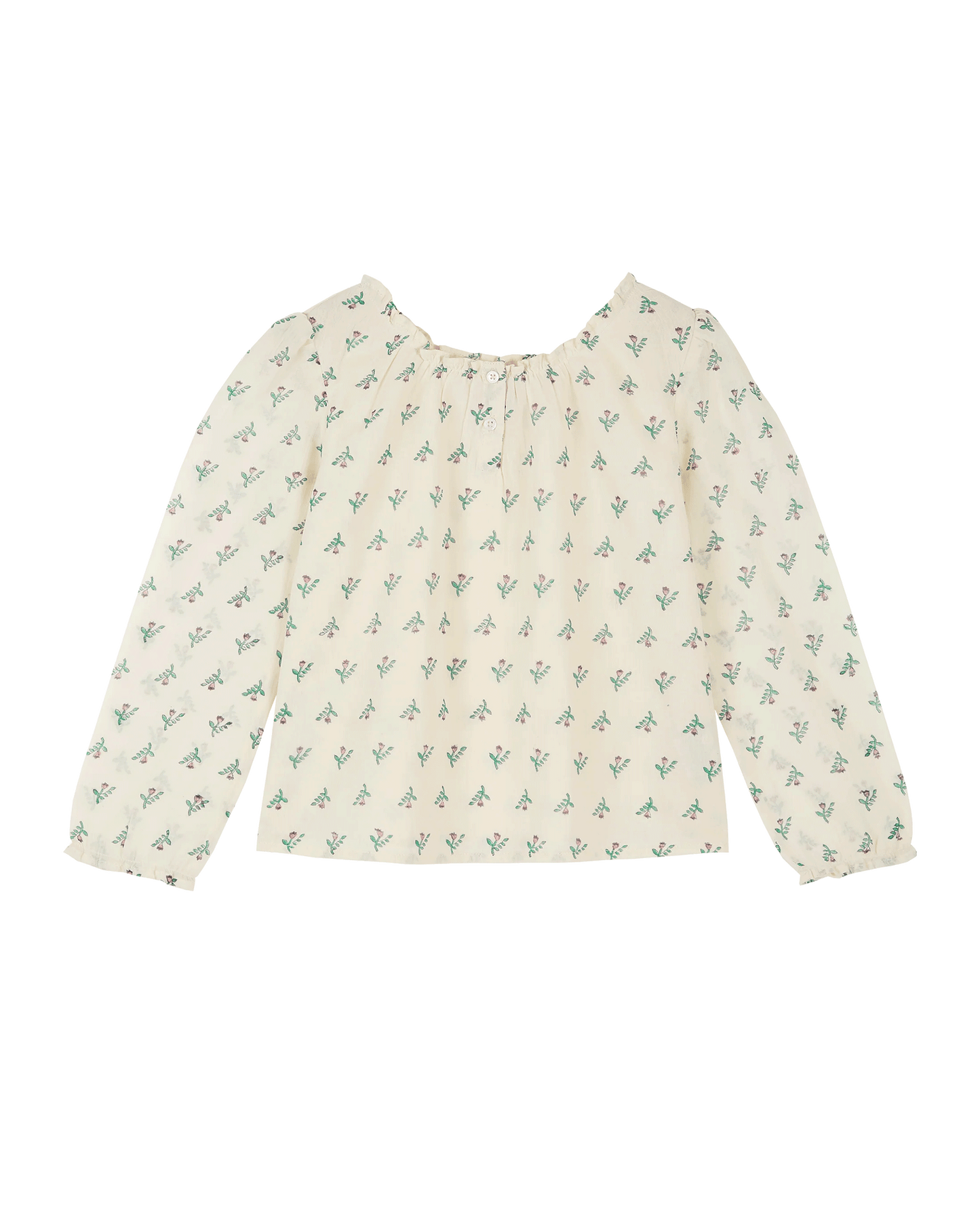 Blouse coton jonquille violet