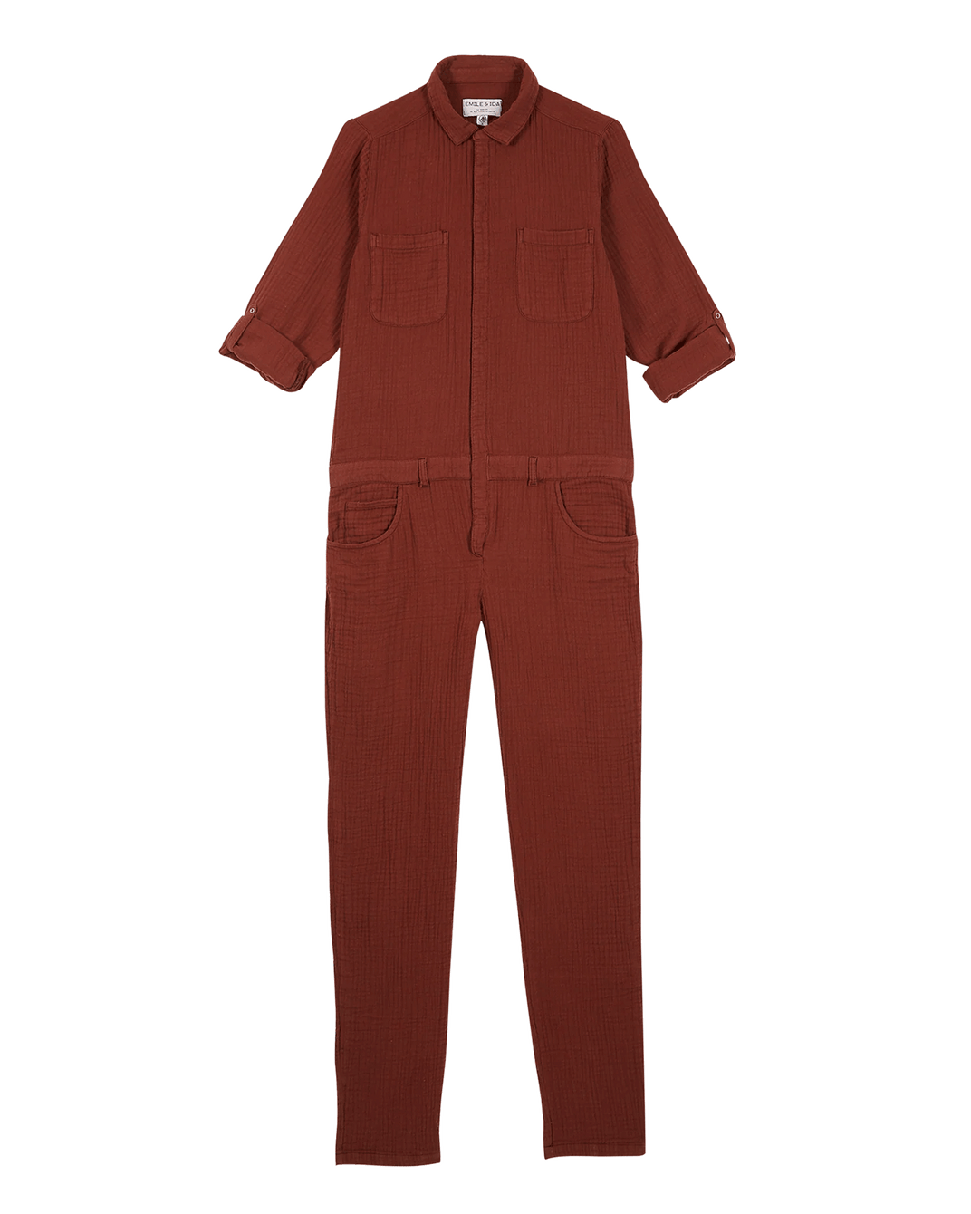 Combinaison - gaze de coton brun