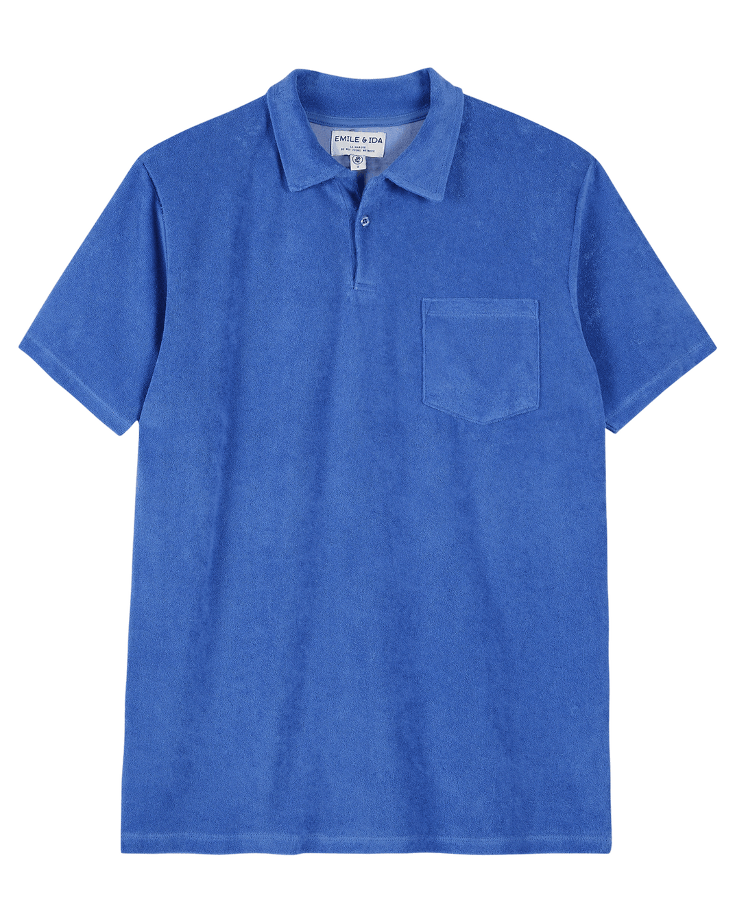 Polo homme éponge céleste
