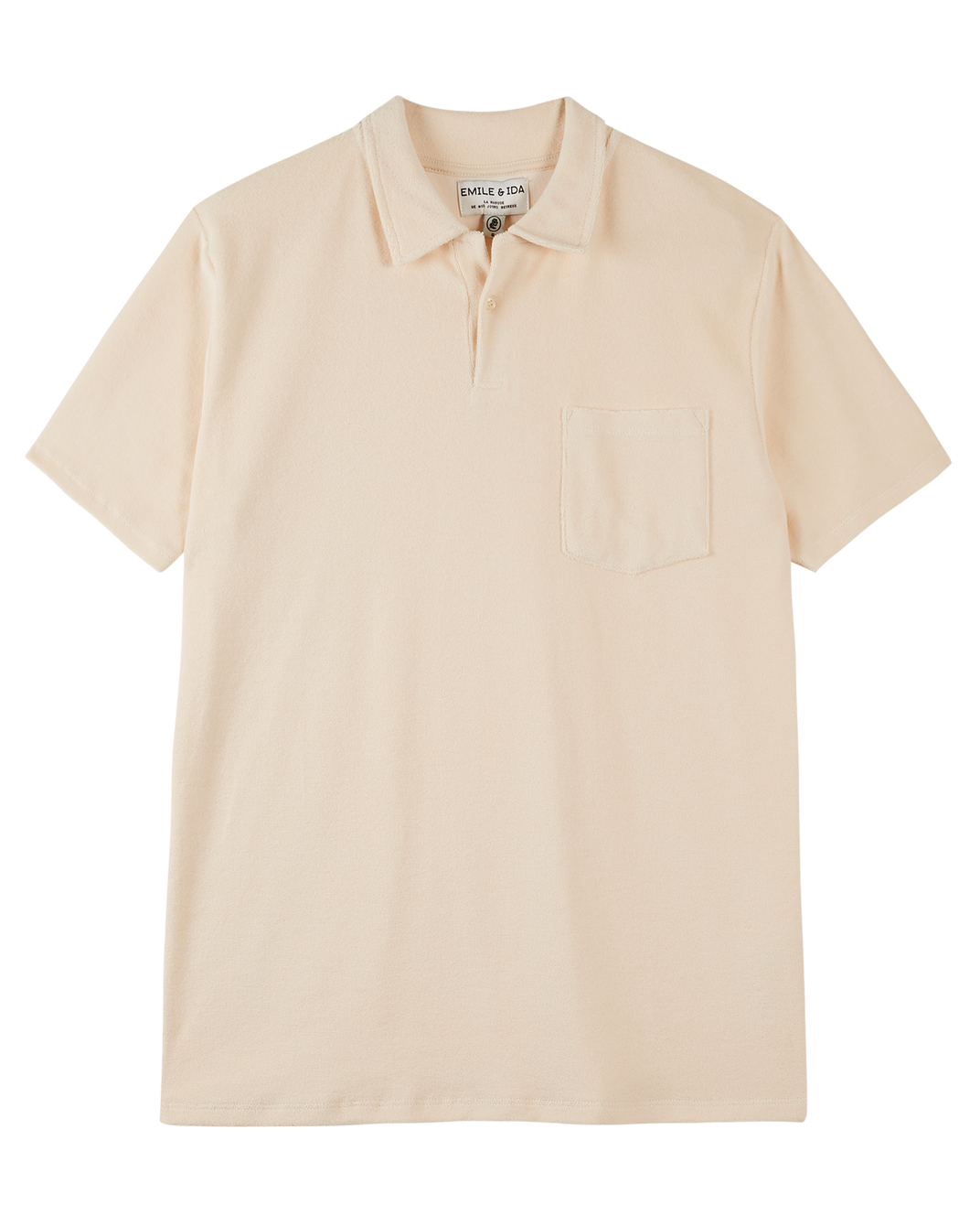 Polo homme éponge écru