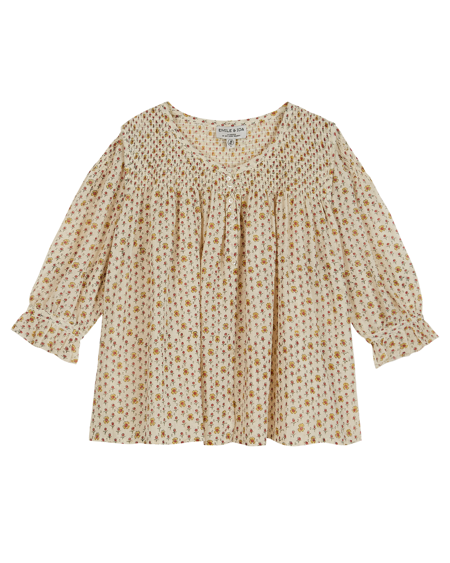Blouse voile de coton écru daisy