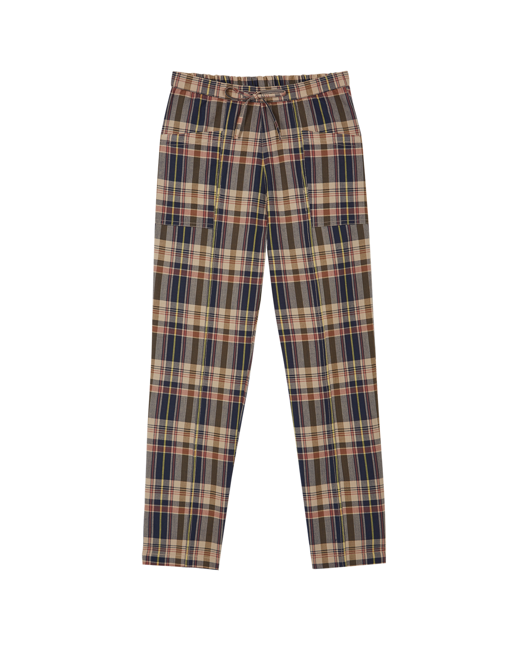 Pantalon femme coton madras