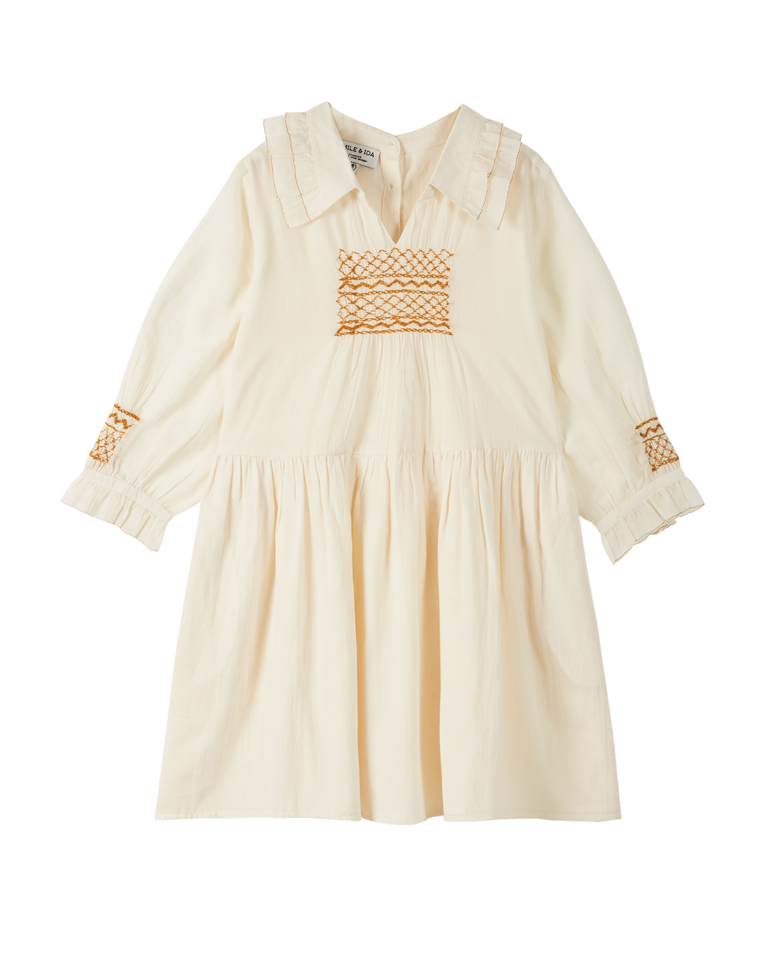 Ecru cotton voile dress