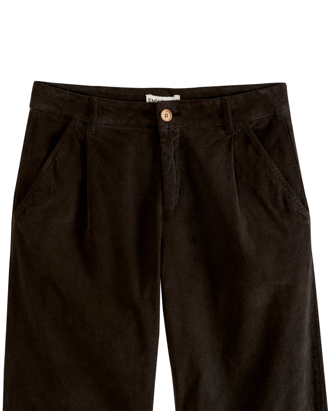 Pantalon wide velours bitume