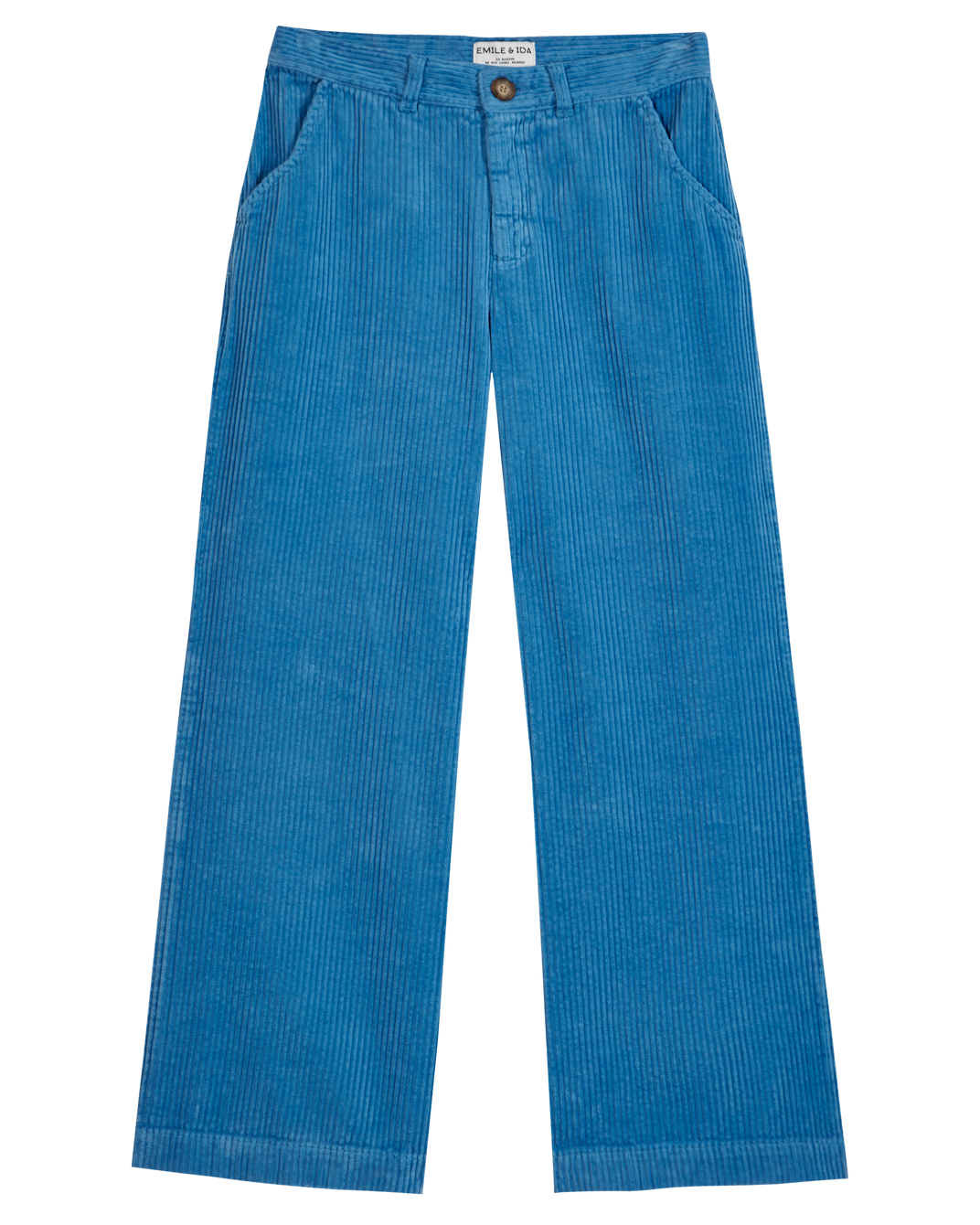 Pantalon ample velours azur