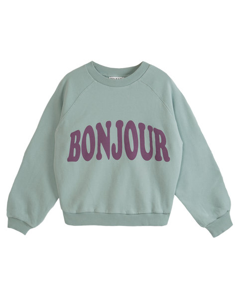 Sweat Bonjour femme en coton bio pluie