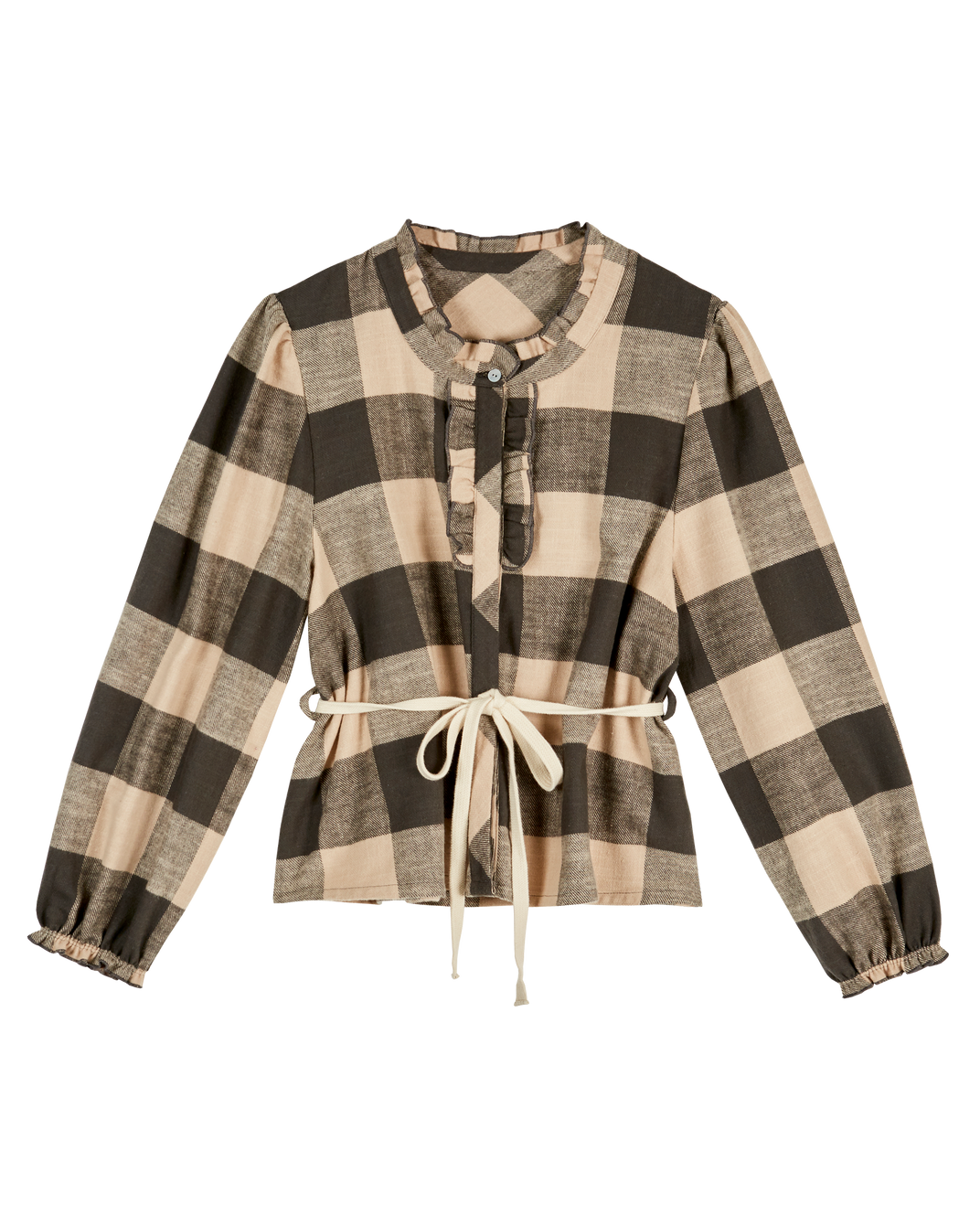 Blouse carreaux bitume