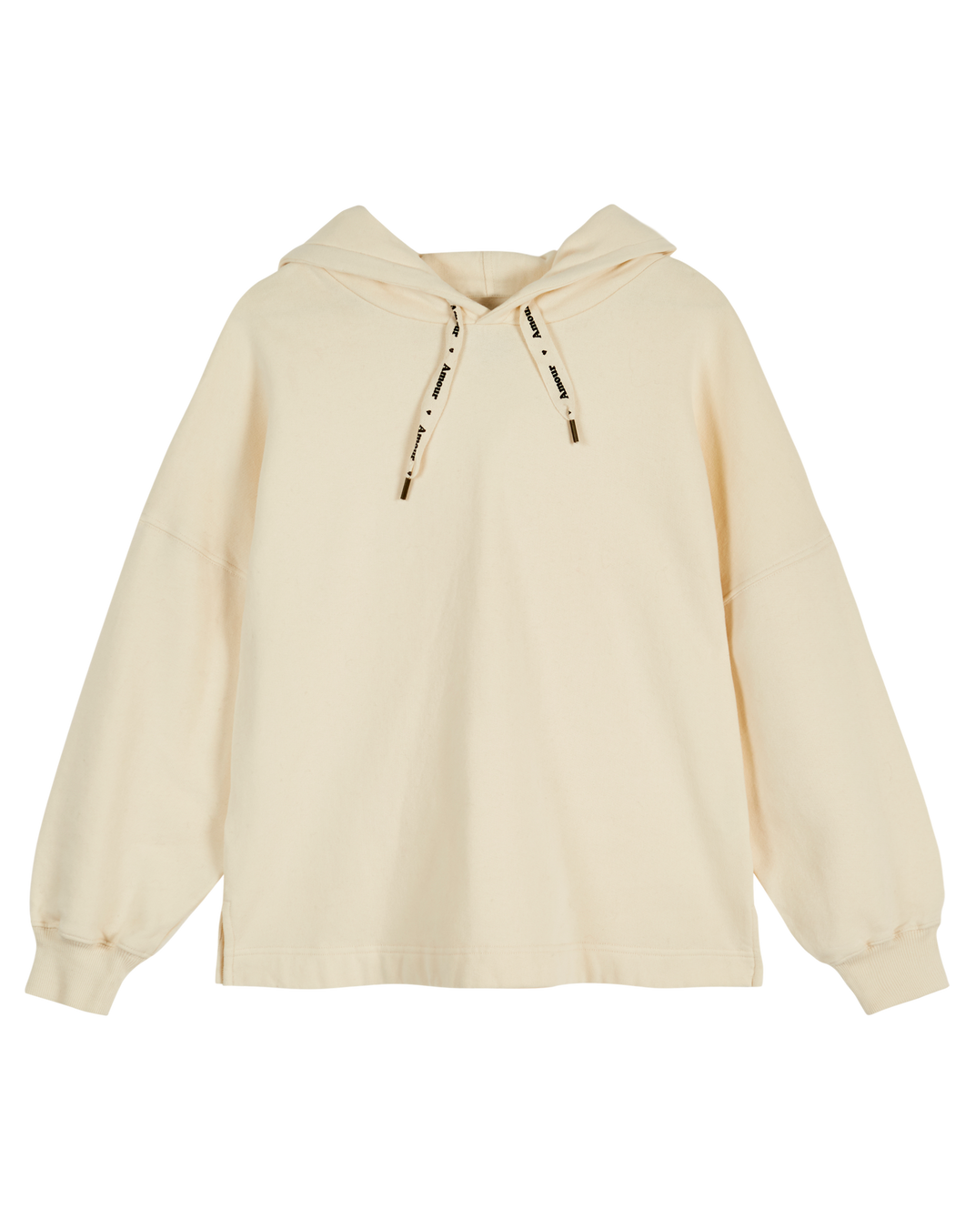 Organic cotton ecru hoodie