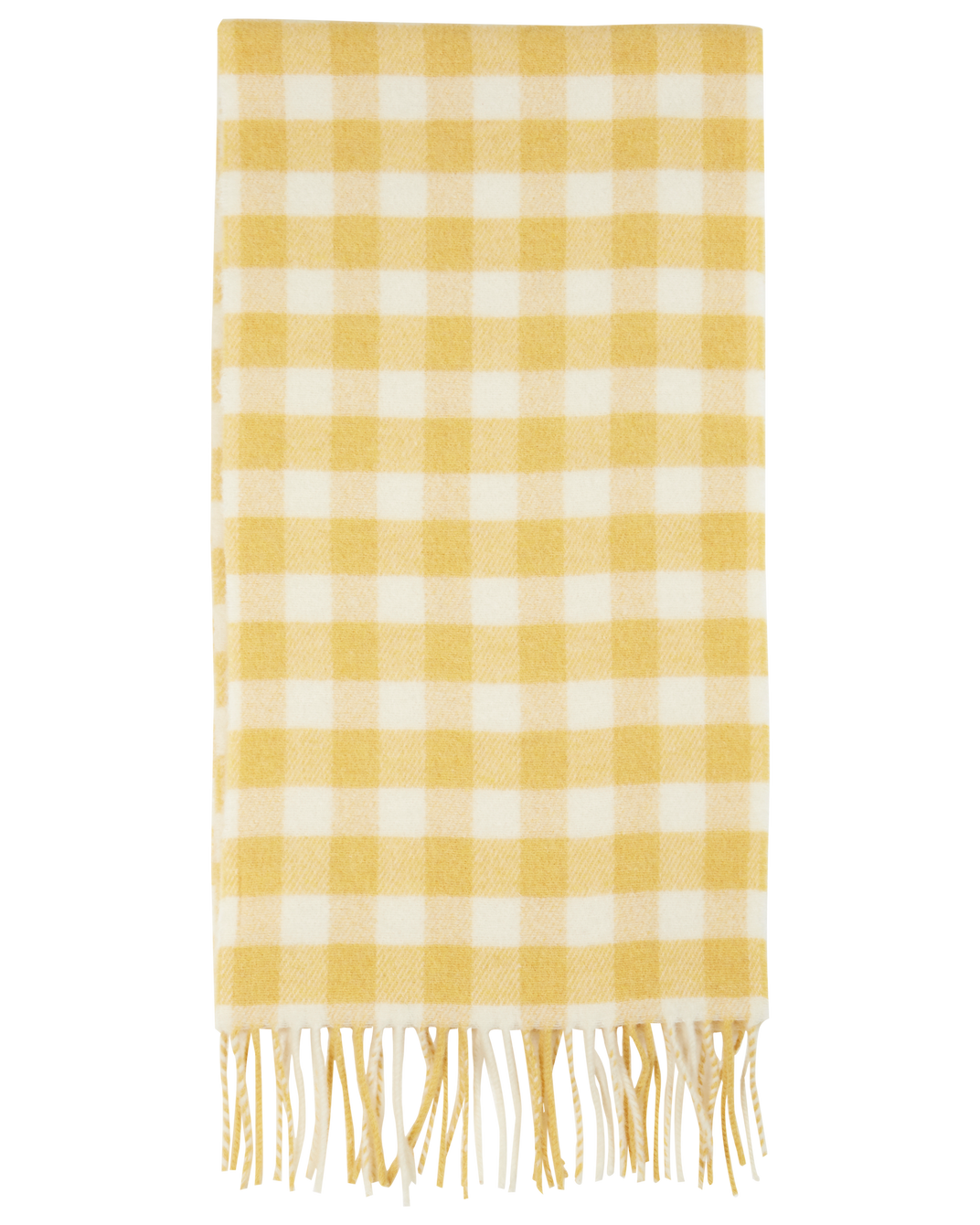 Écharpe laine vichy jaune
