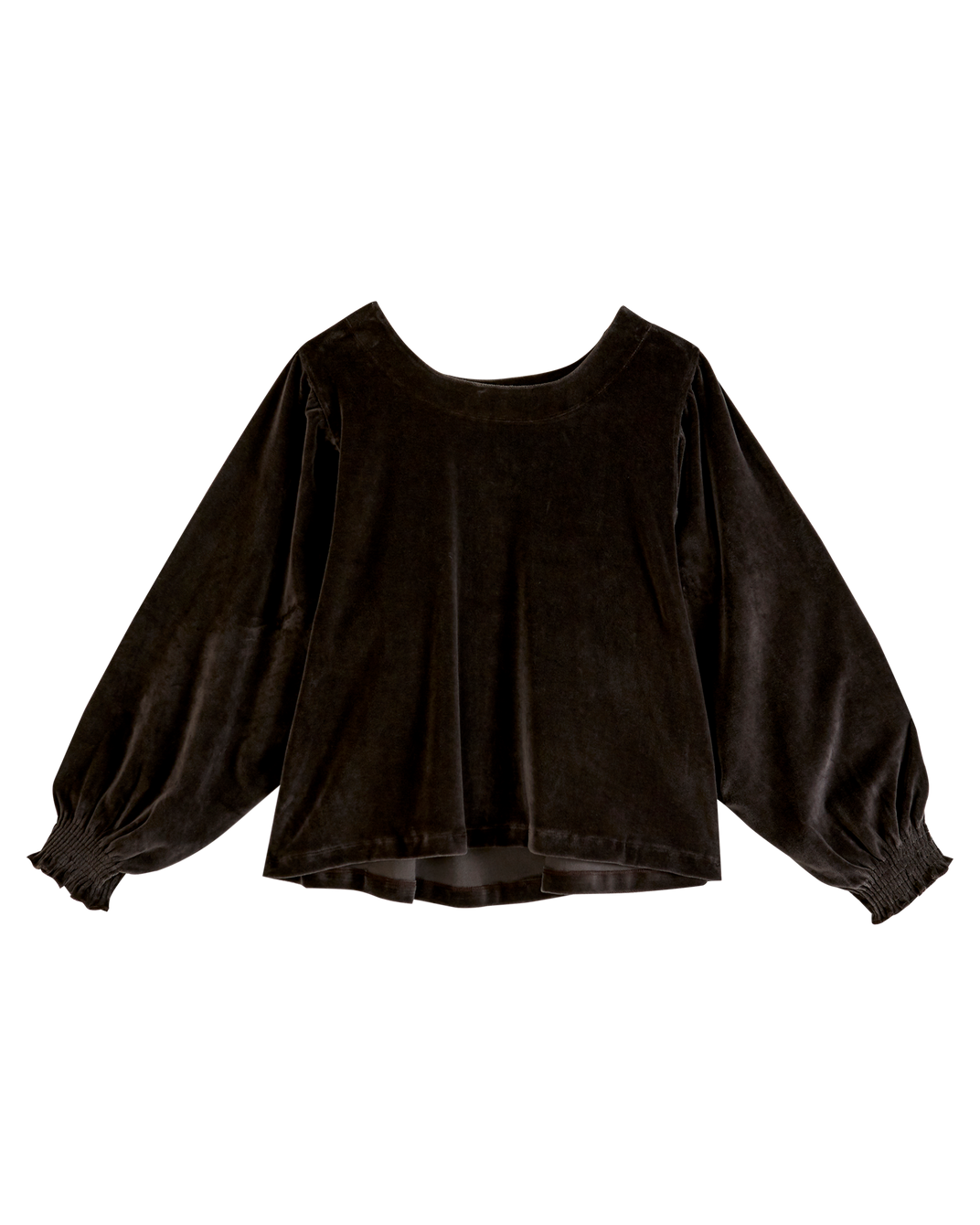 Sweat velours coton bio bitume