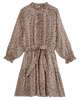 Robe campanule marron et violet