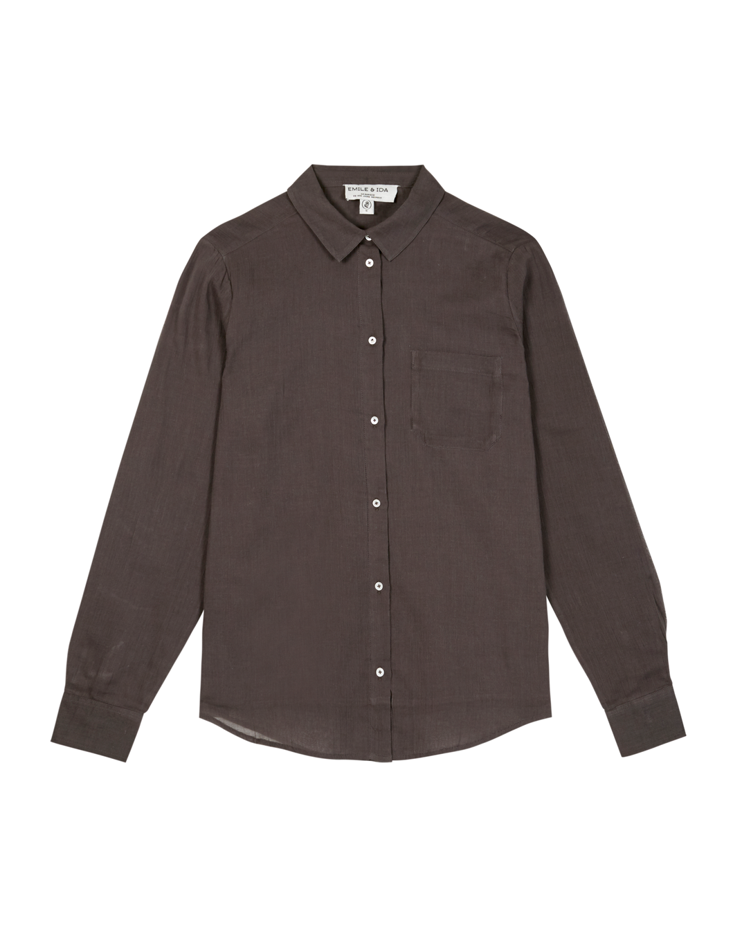 Chemise voile de coton bitume