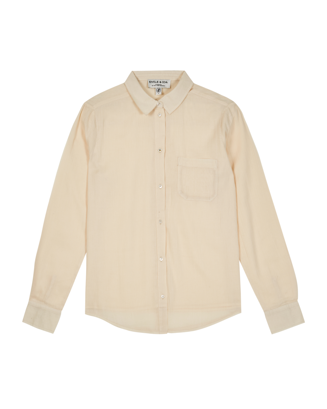 Chemise voile de coton écru
