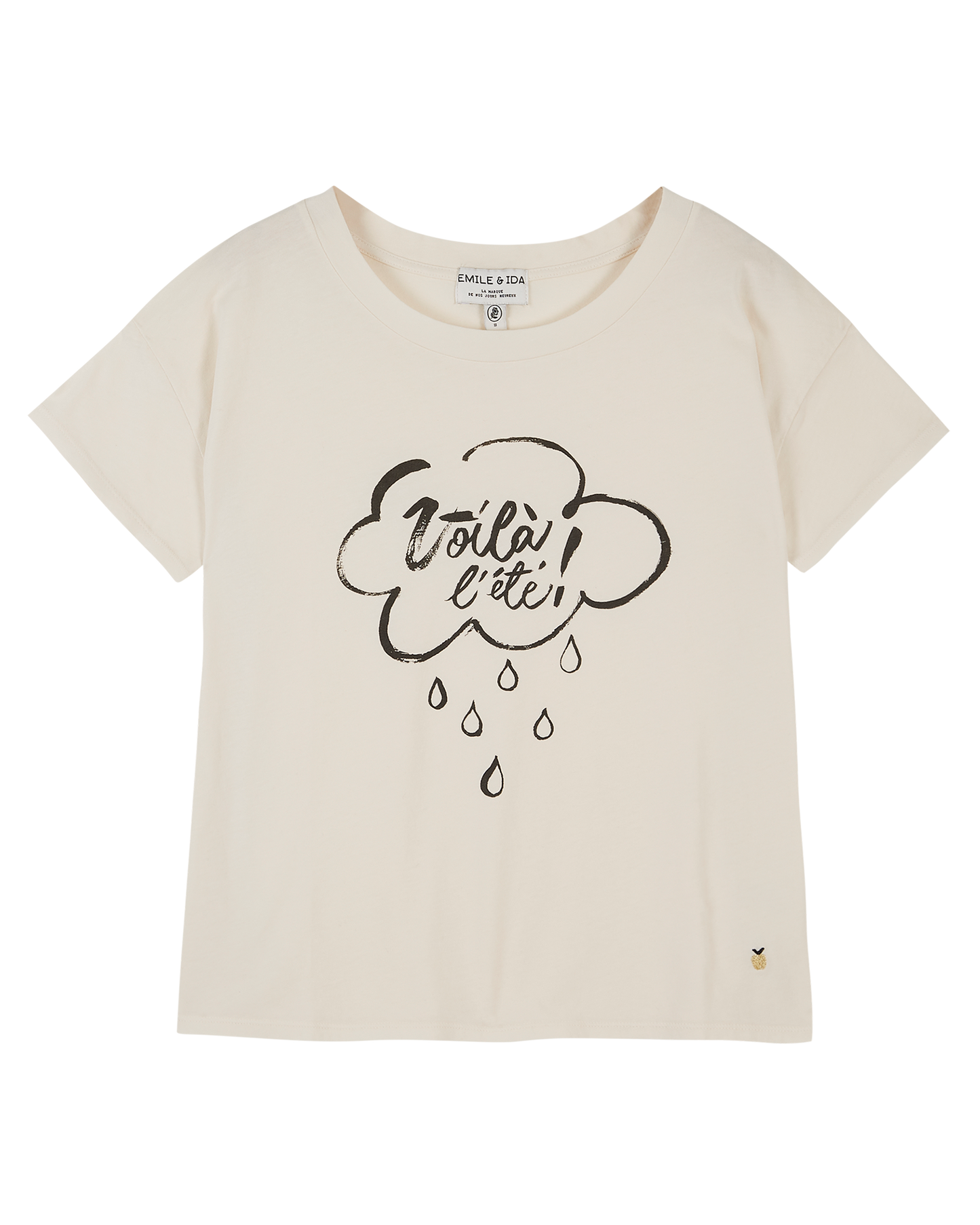 Organic cotton t-shirt in ecru Here comes summer