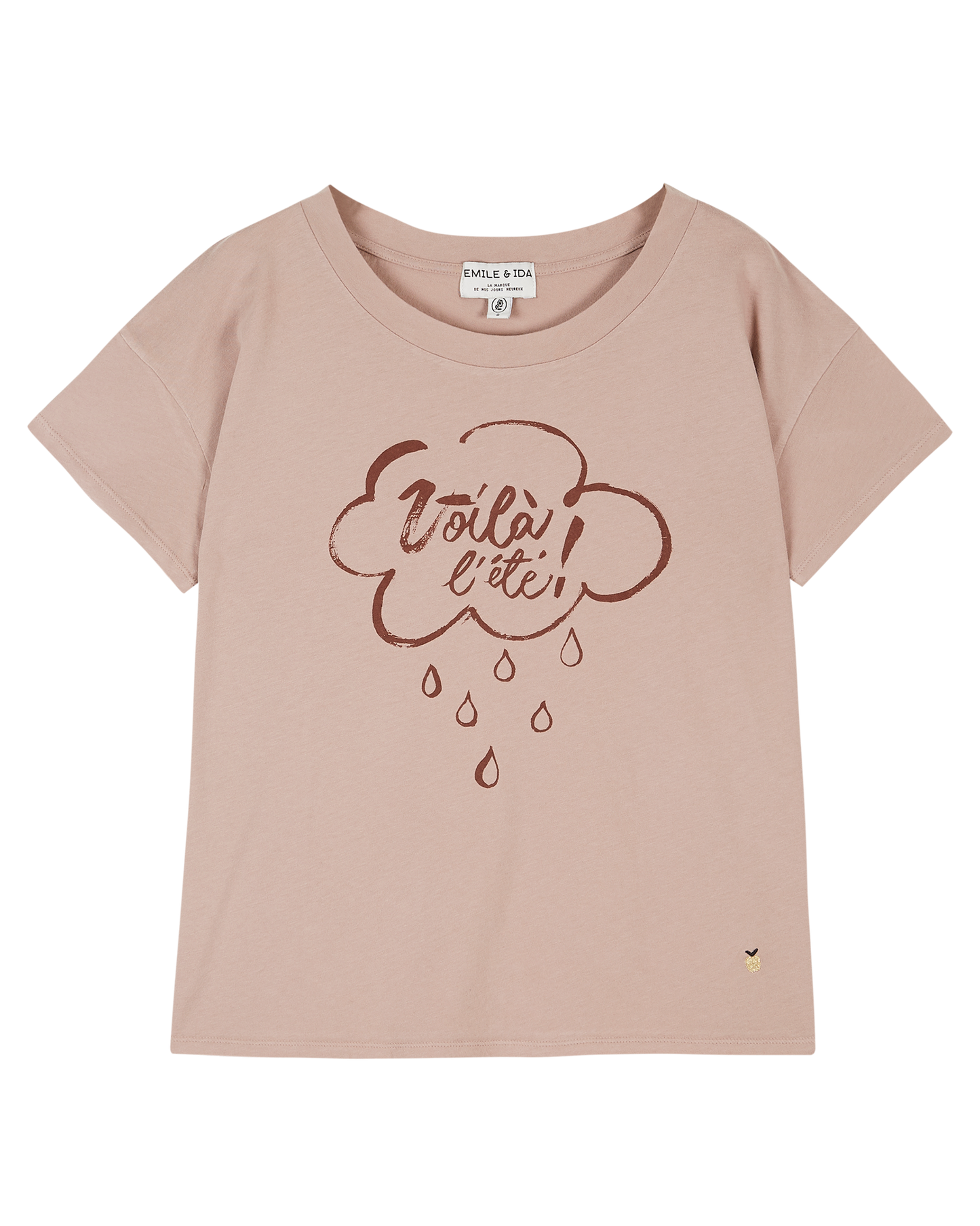 Purple organic cotton T-shirt Here comes summer