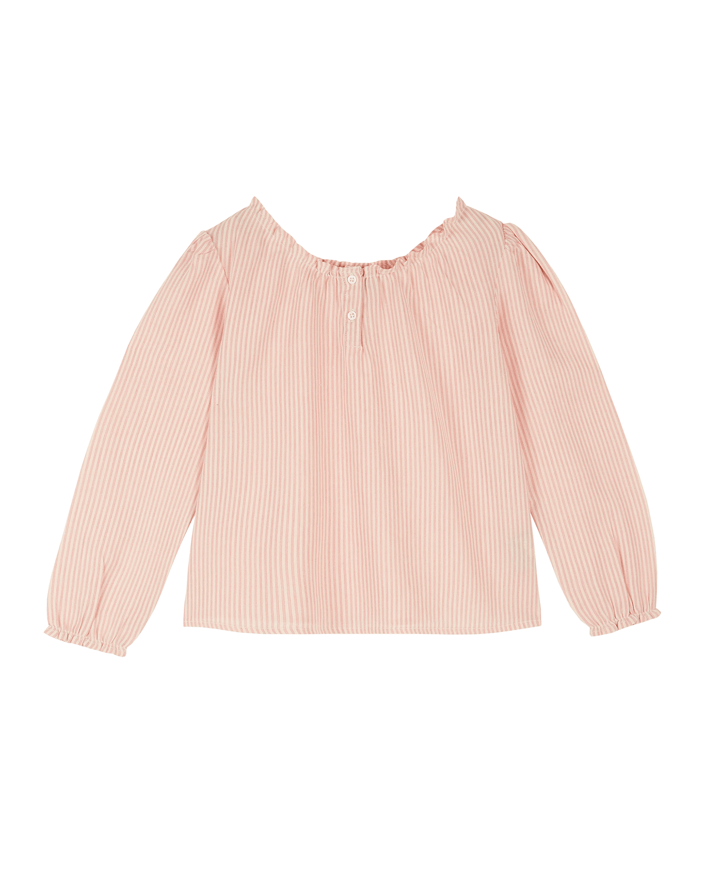 Pink striped cotton blouse
