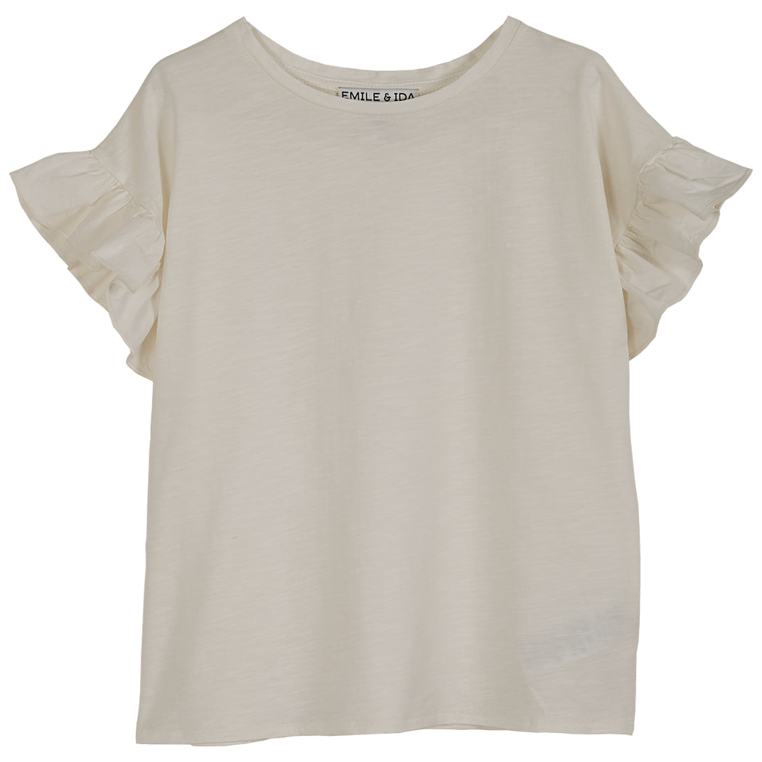 Tee-shirt fille coton bio blanc
