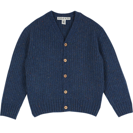 emile et ida Cardigan laine et marine chiné