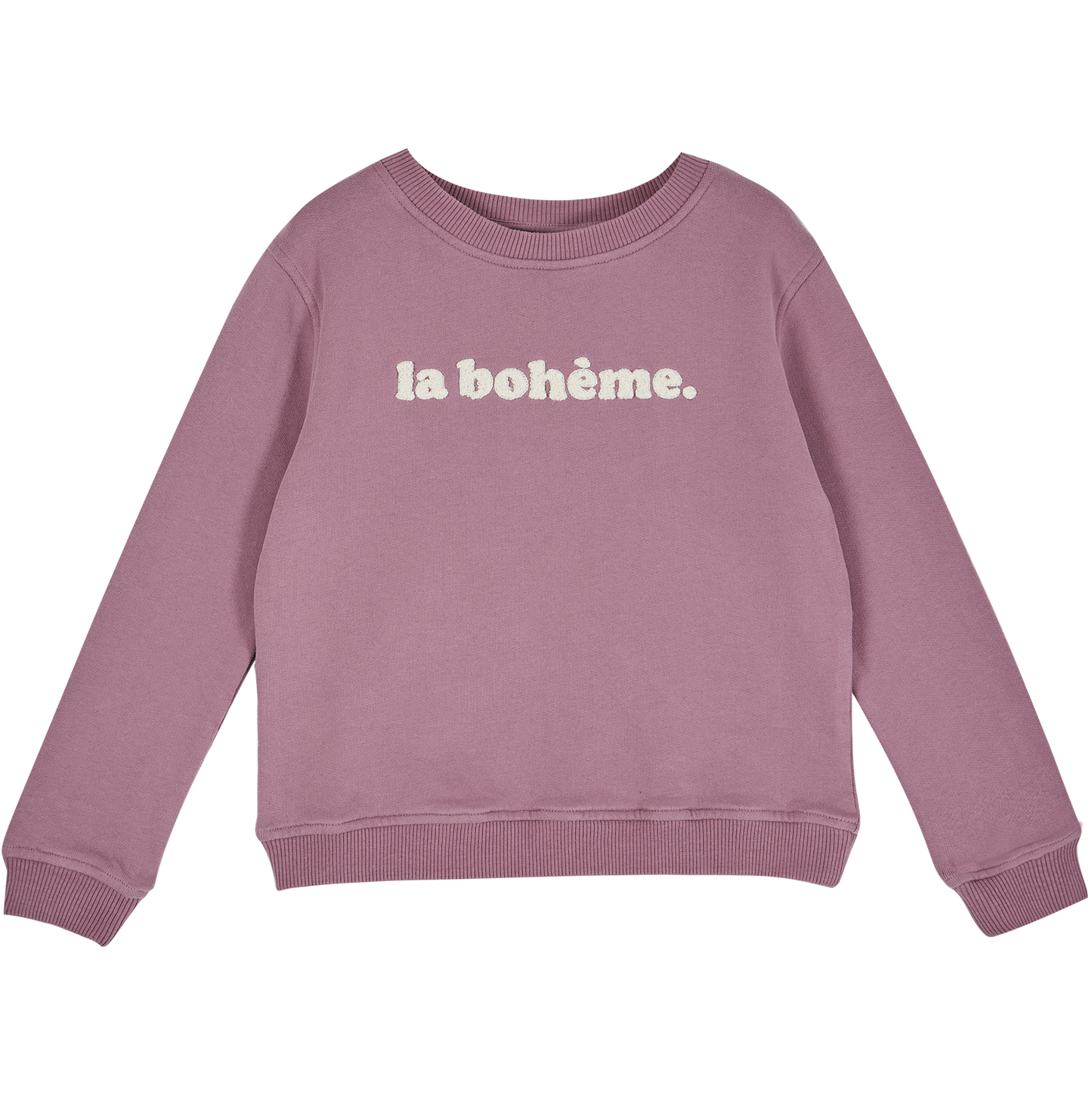 Sweatshirt jersey bio molletonné figue "la bohème"