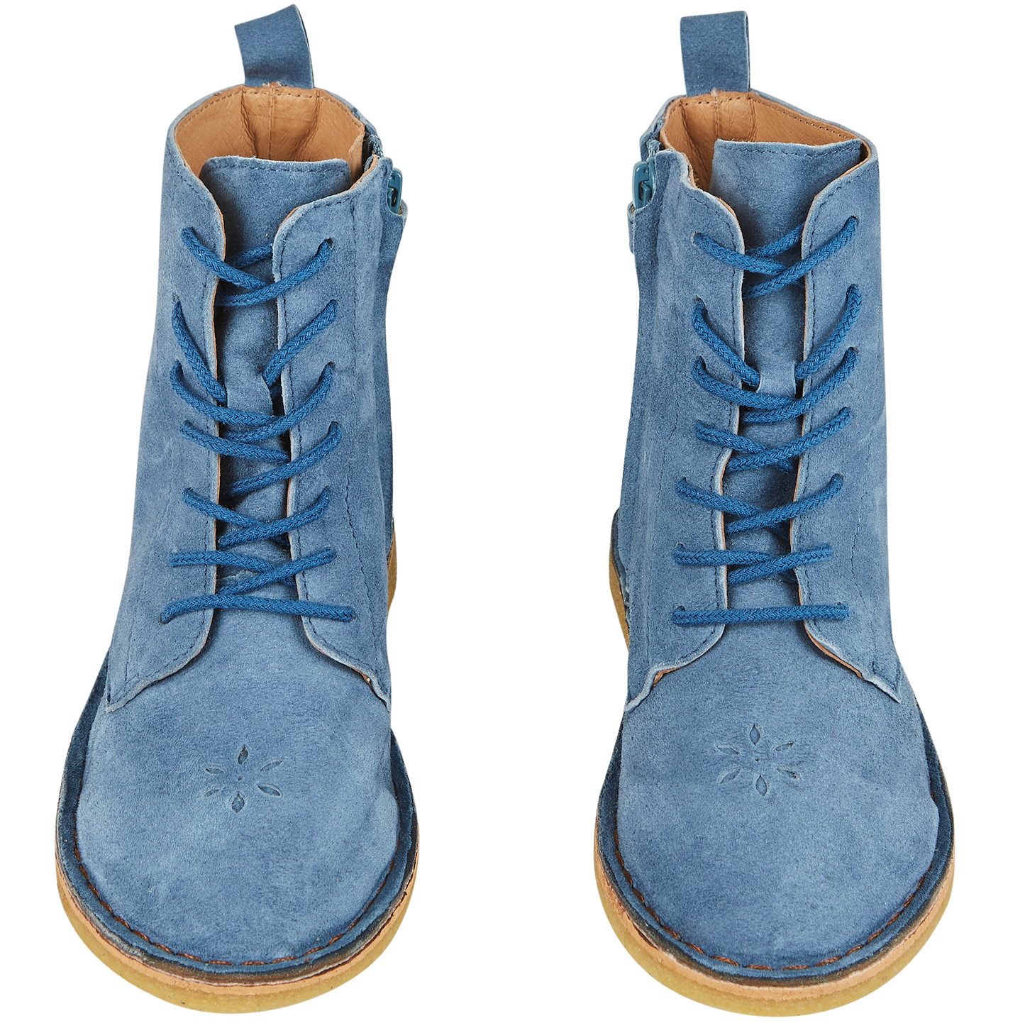 boots à lacets cuir velours rivière