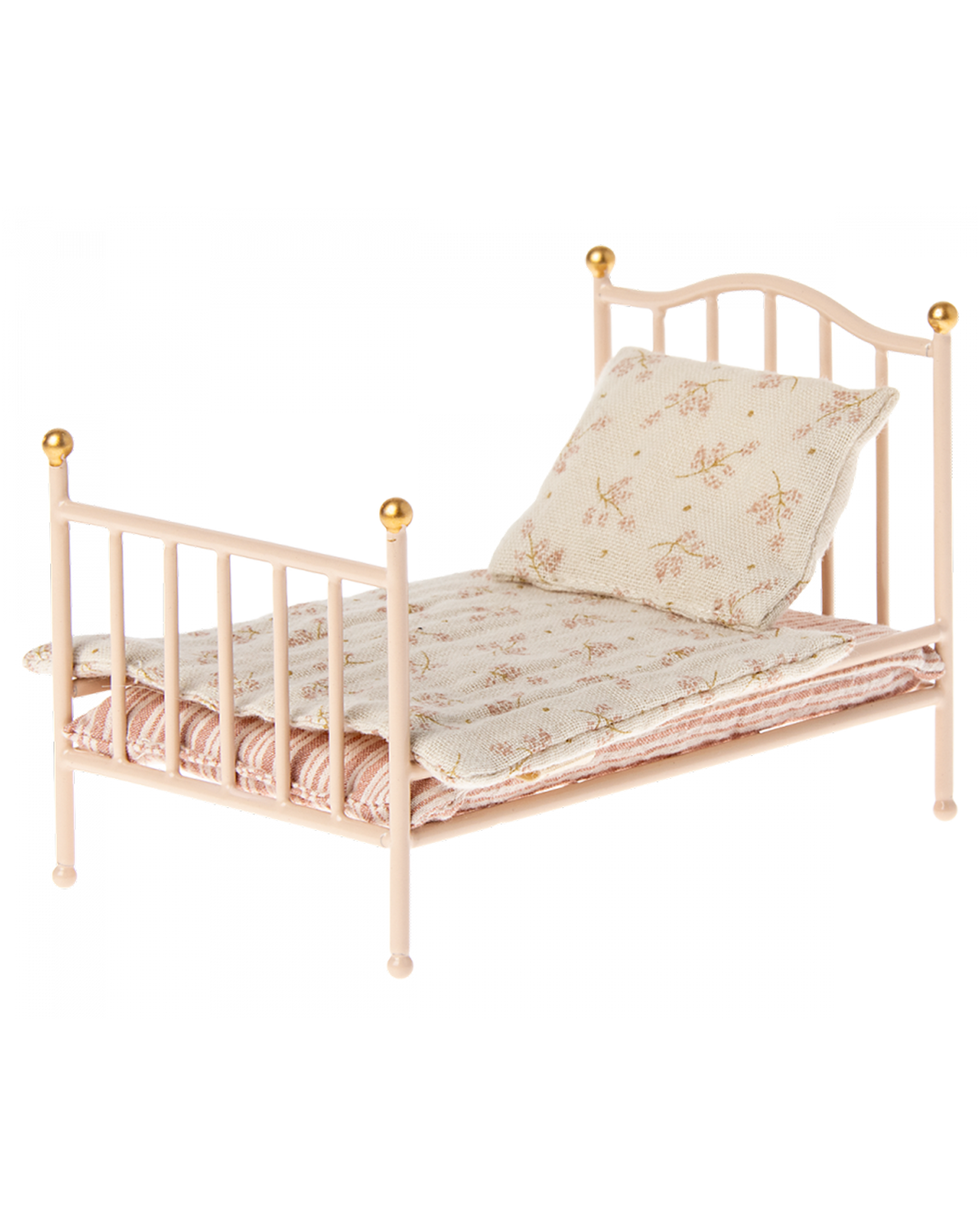 Lit en métal rose 15 cm - Maileg