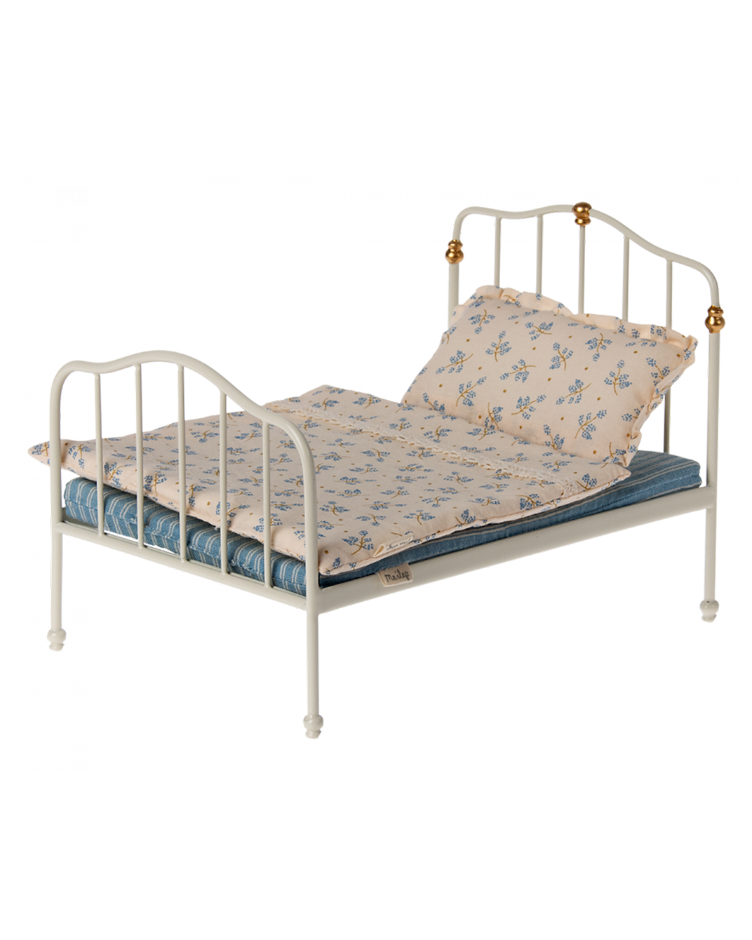 Lit micro en métal bleu 15cm - Maileg
