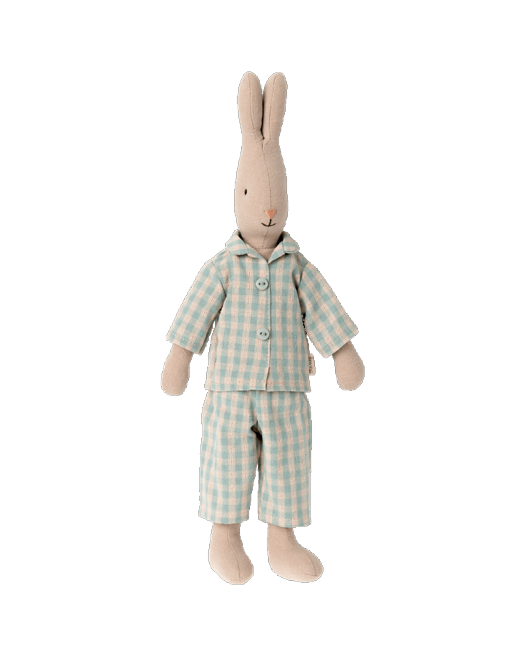 Lapin pyjama vichy bleu 32 cm - Maileg