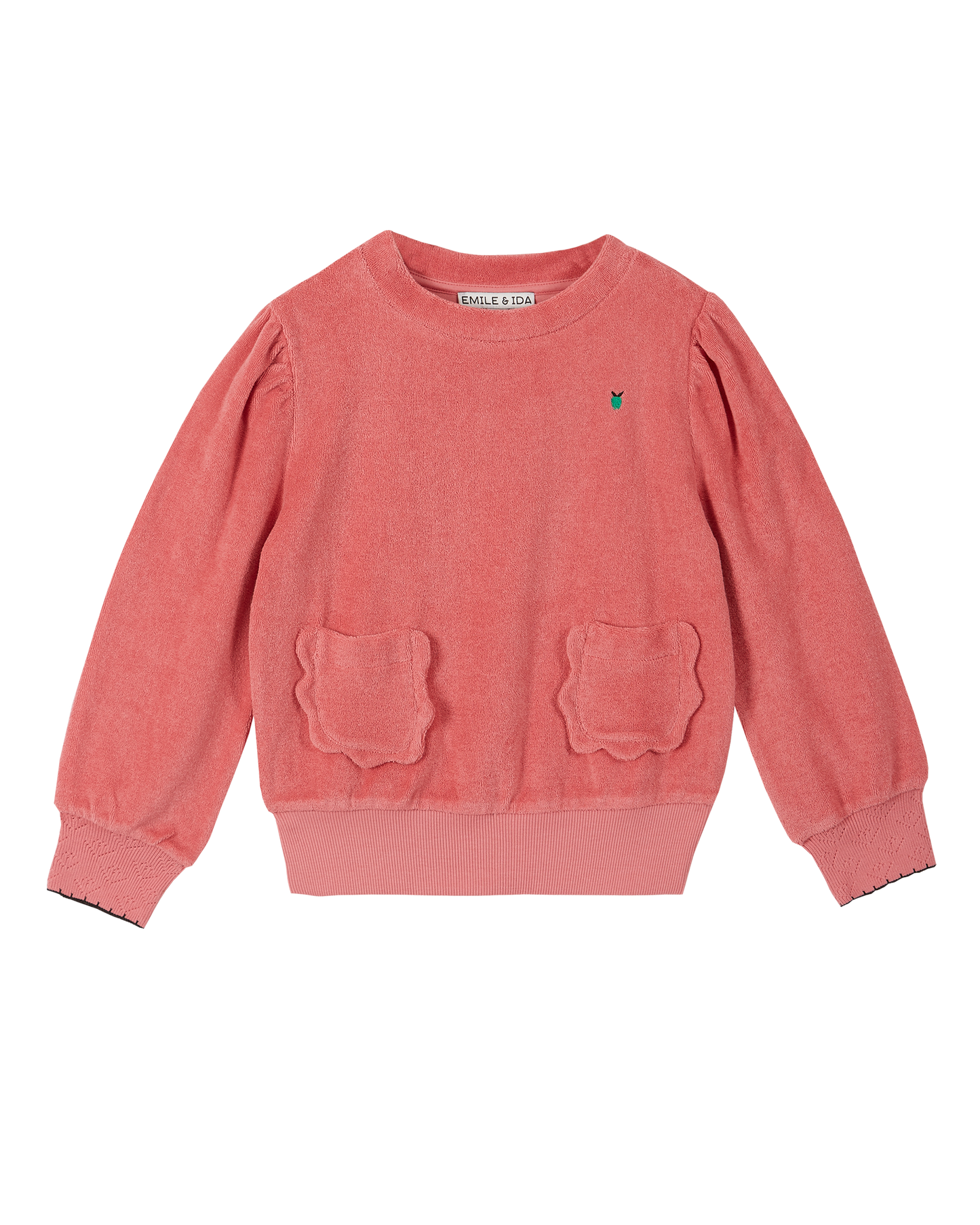 Pink sushi terry sweatshirt
