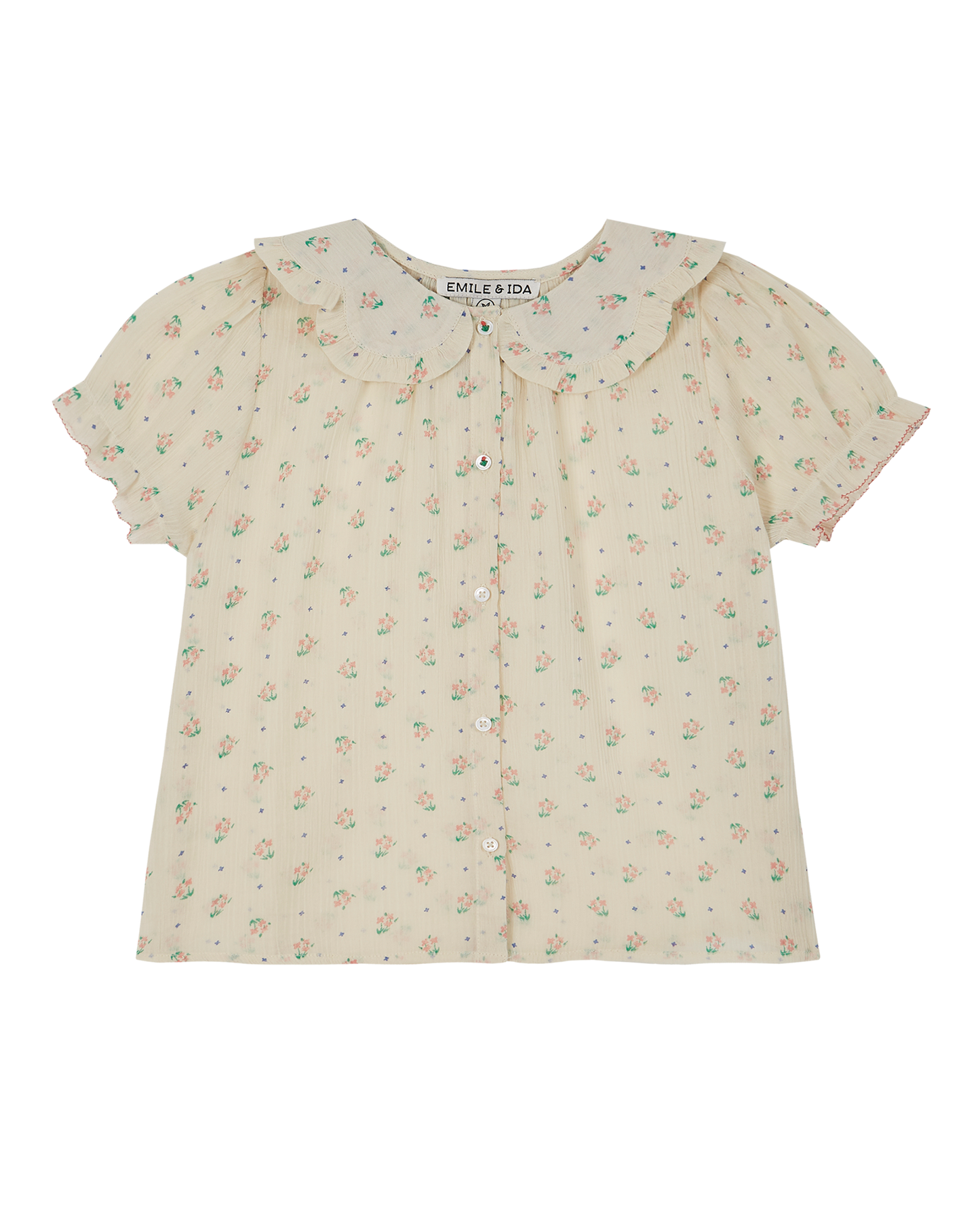 Blouse crépon de coton écru cueillette